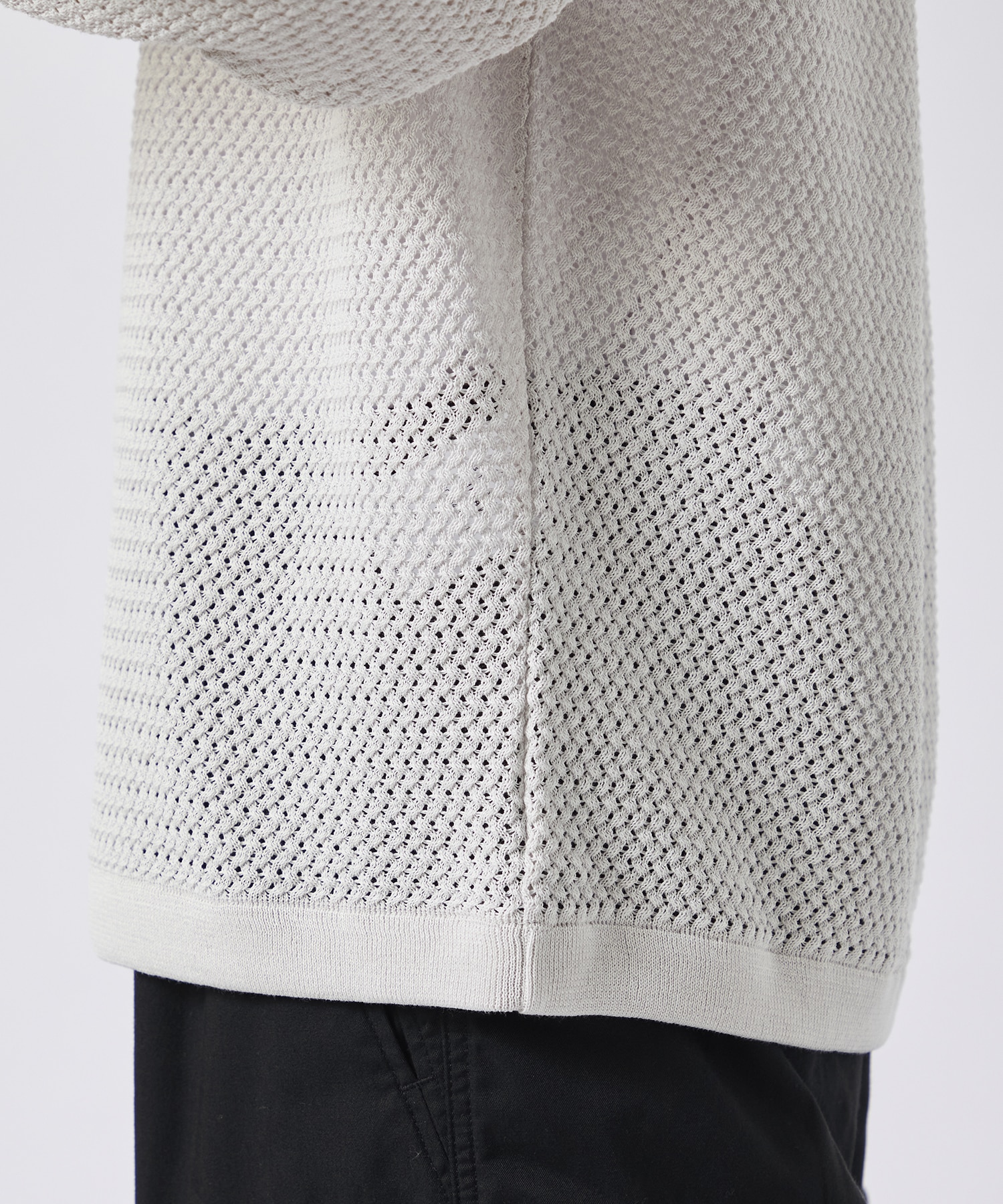 Mesh knit game shirt