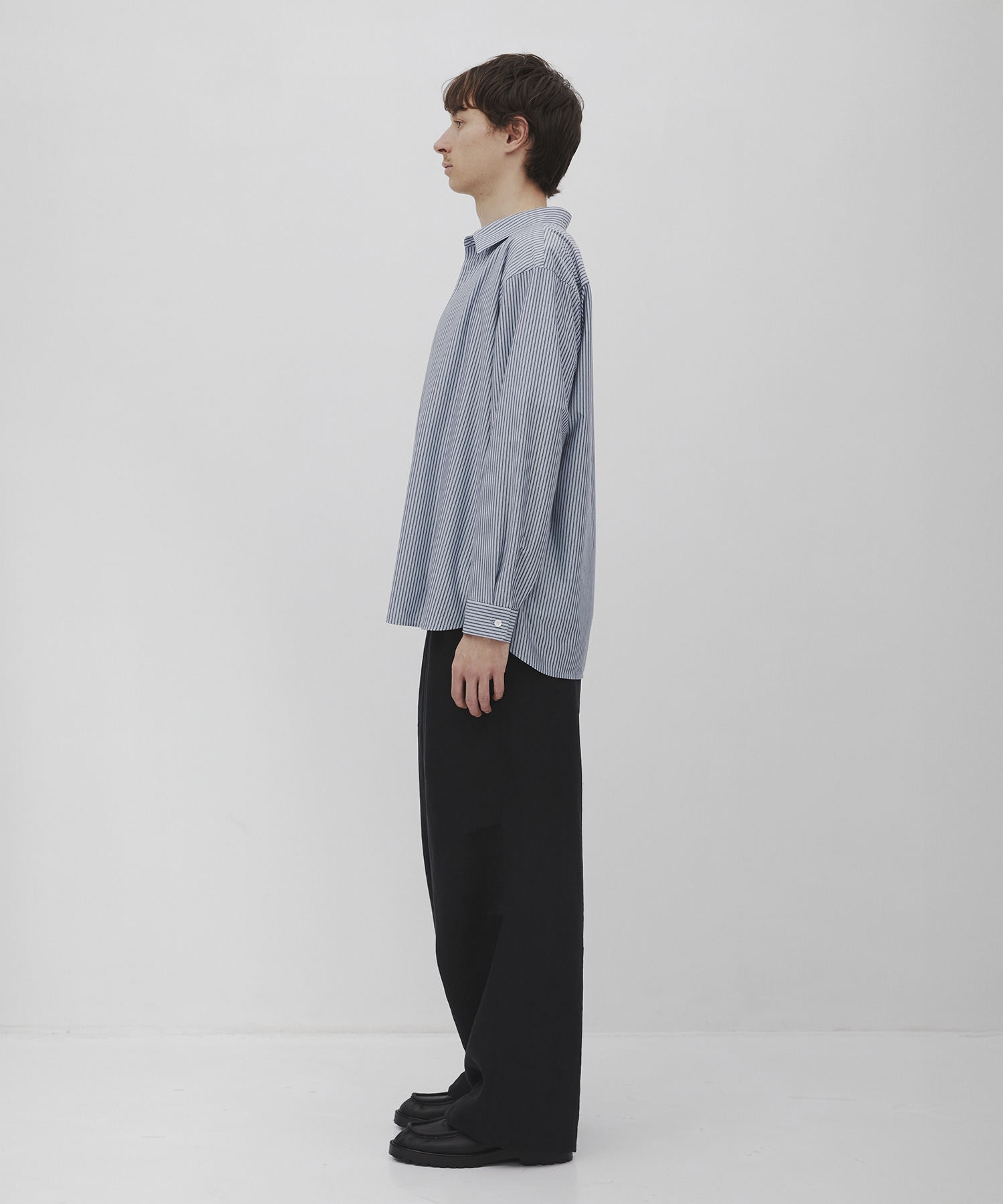 KANEMASA KNIT マルチストライプシャツ