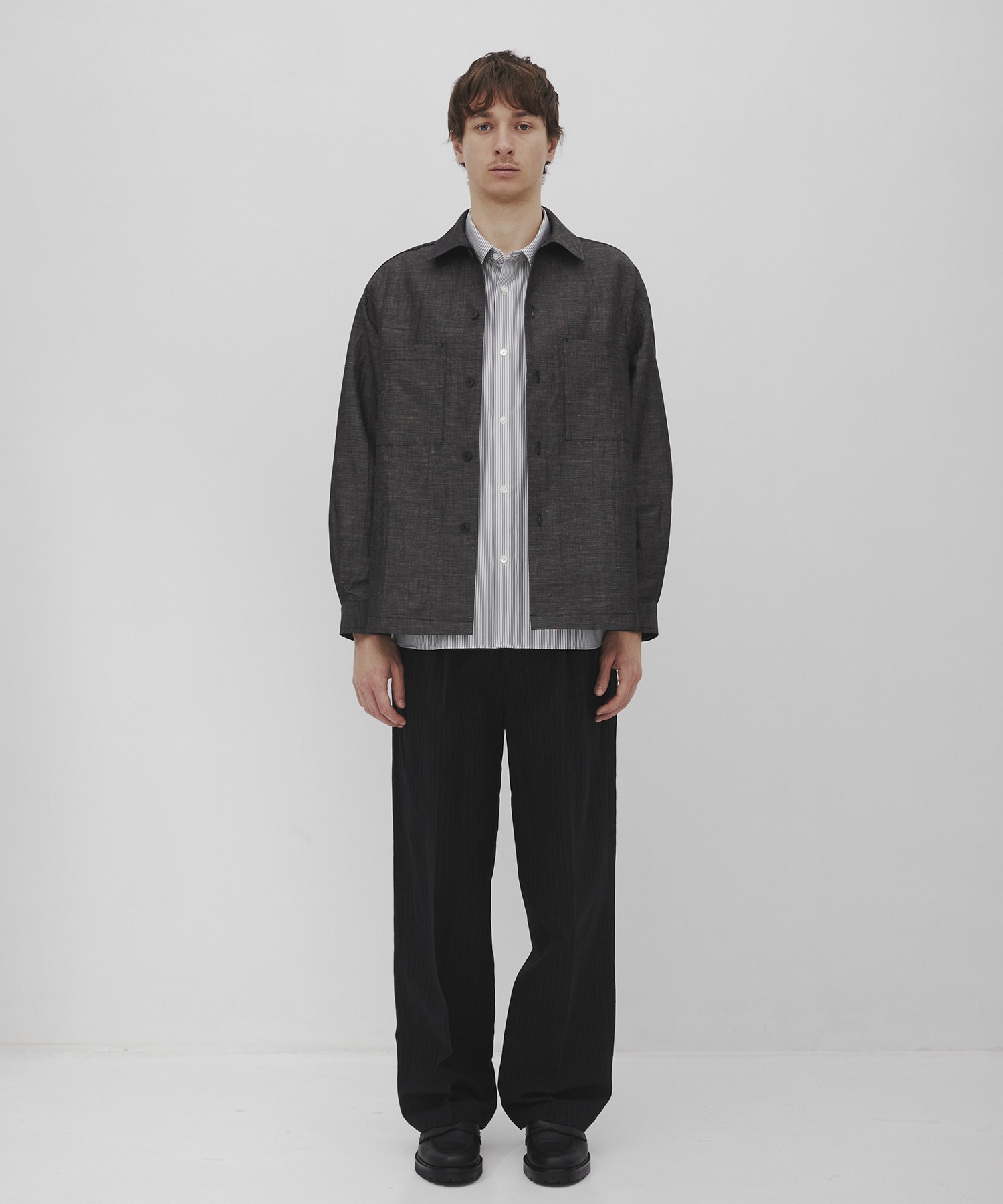 Hemp linen オーバーシャツ