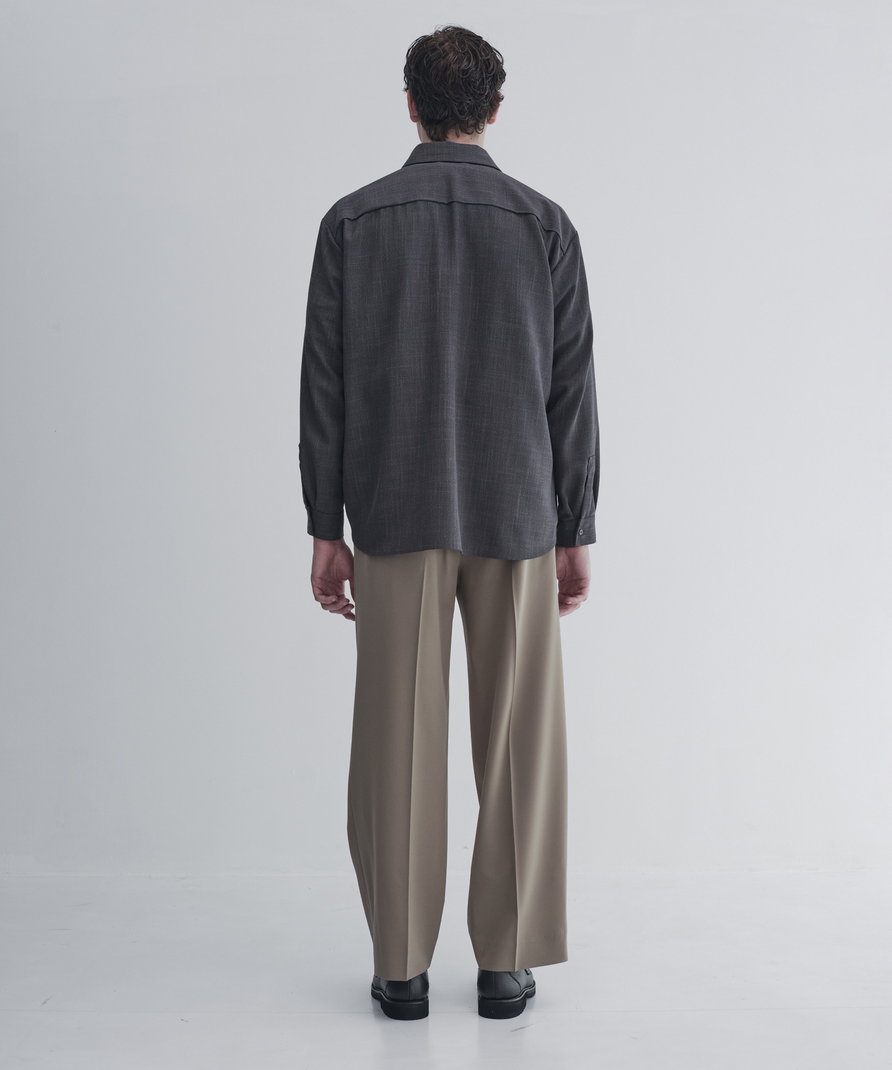 Easy tweed シャツ