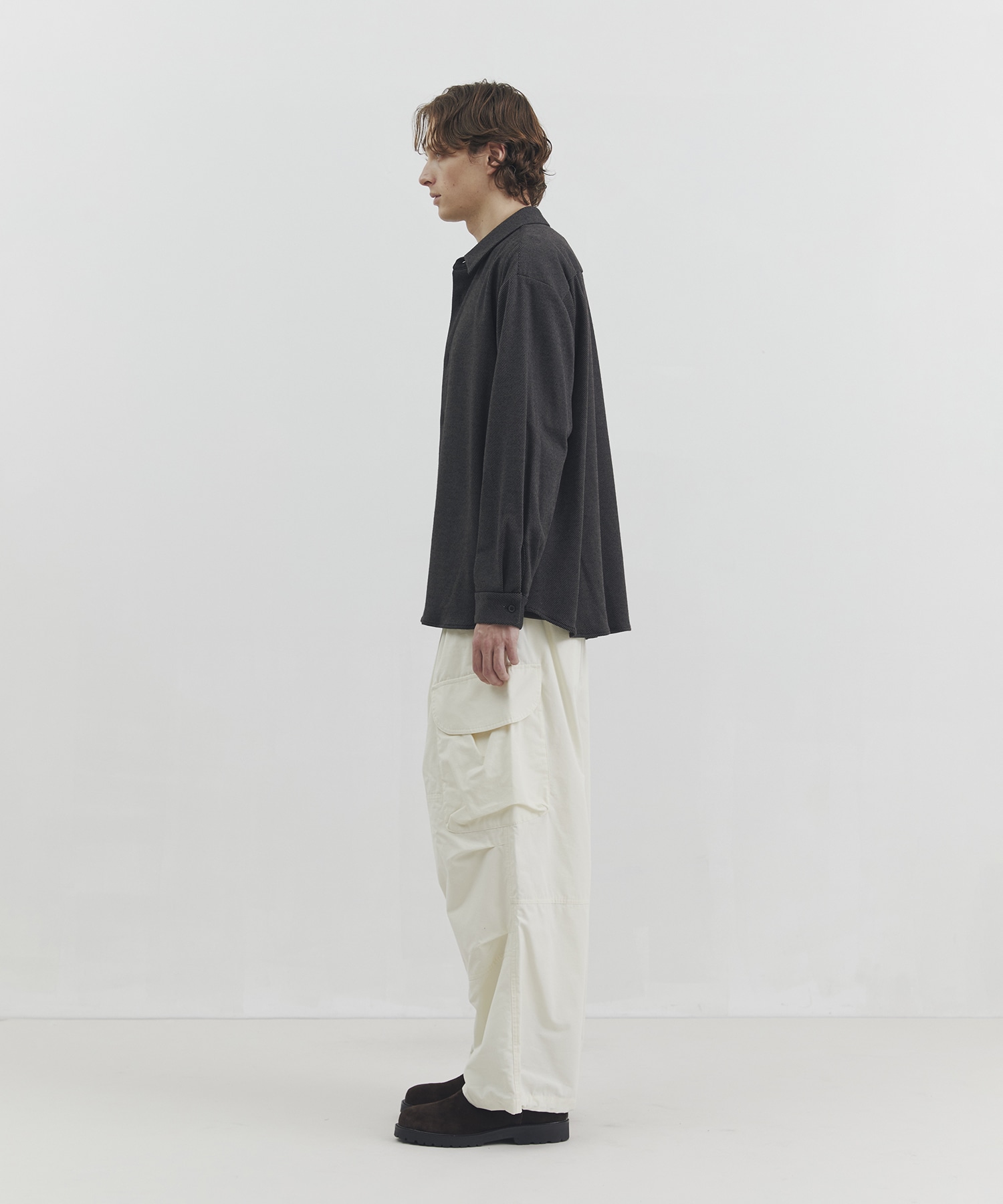 KANEMASA KNITウールネルシャツ