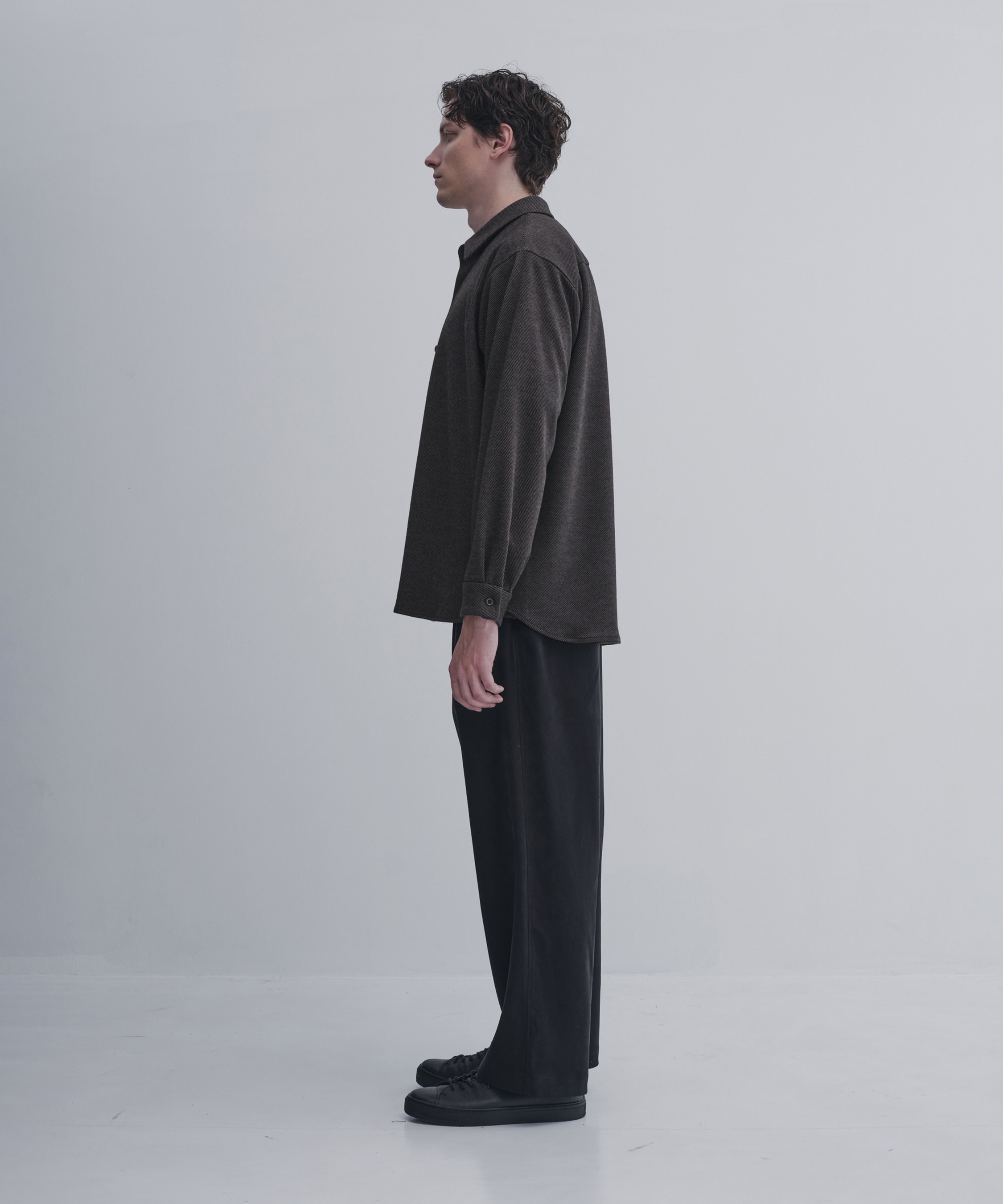 KANEMASA KNITウールネルシャツ