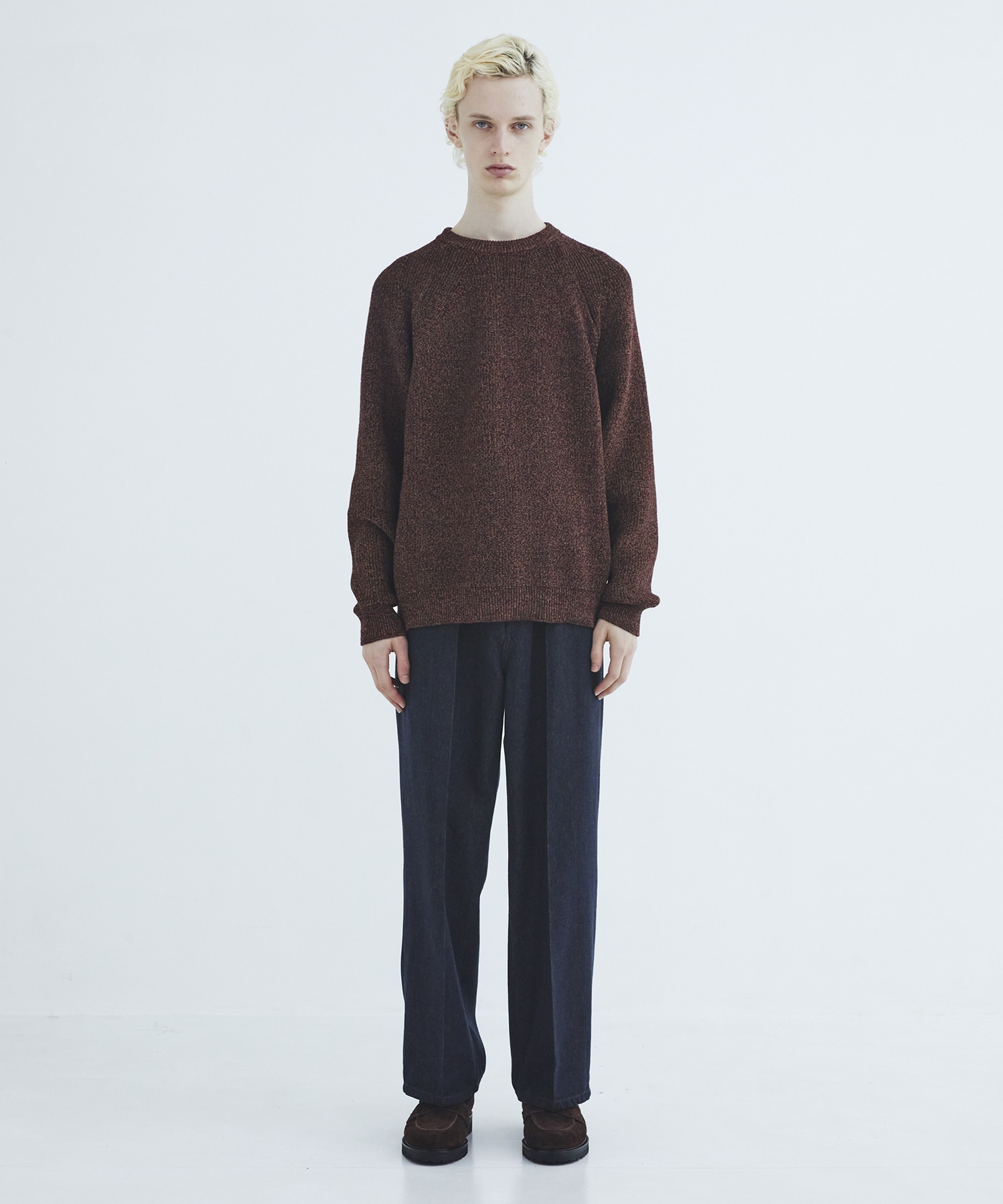 Mixing knit ロングスリーブ