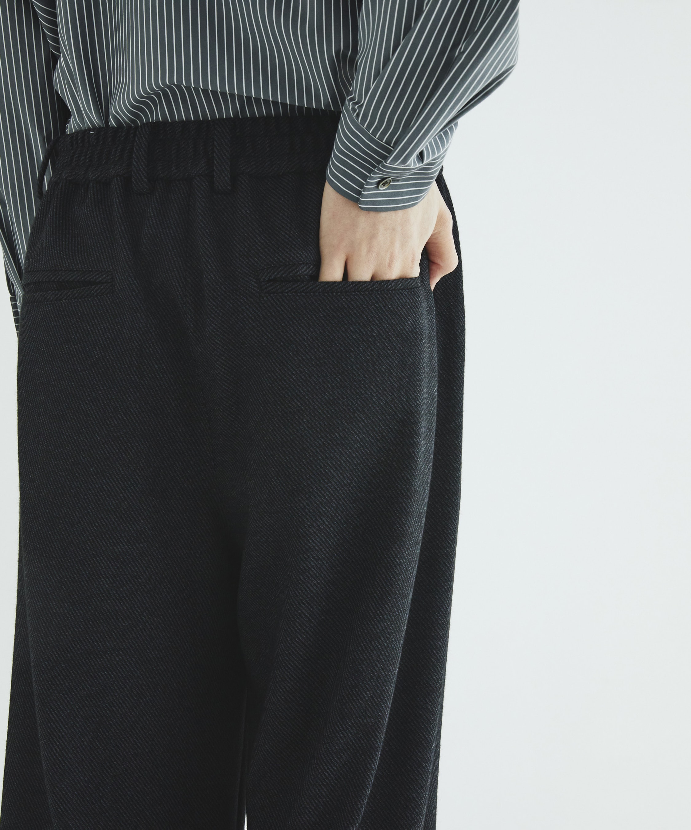 KANEMASA KNITウールネルスラックス