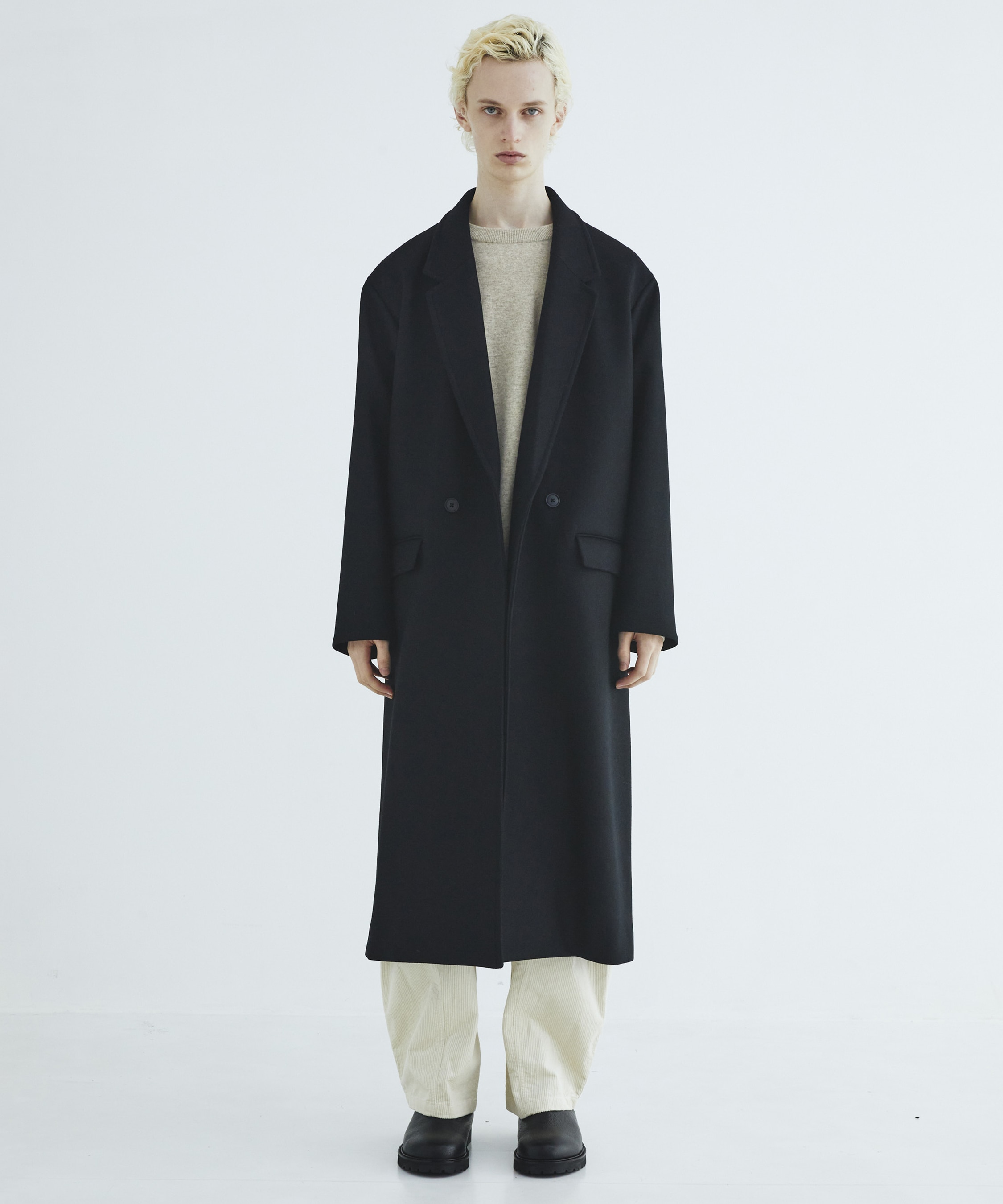 Premium meltonオーバーチェスターコート