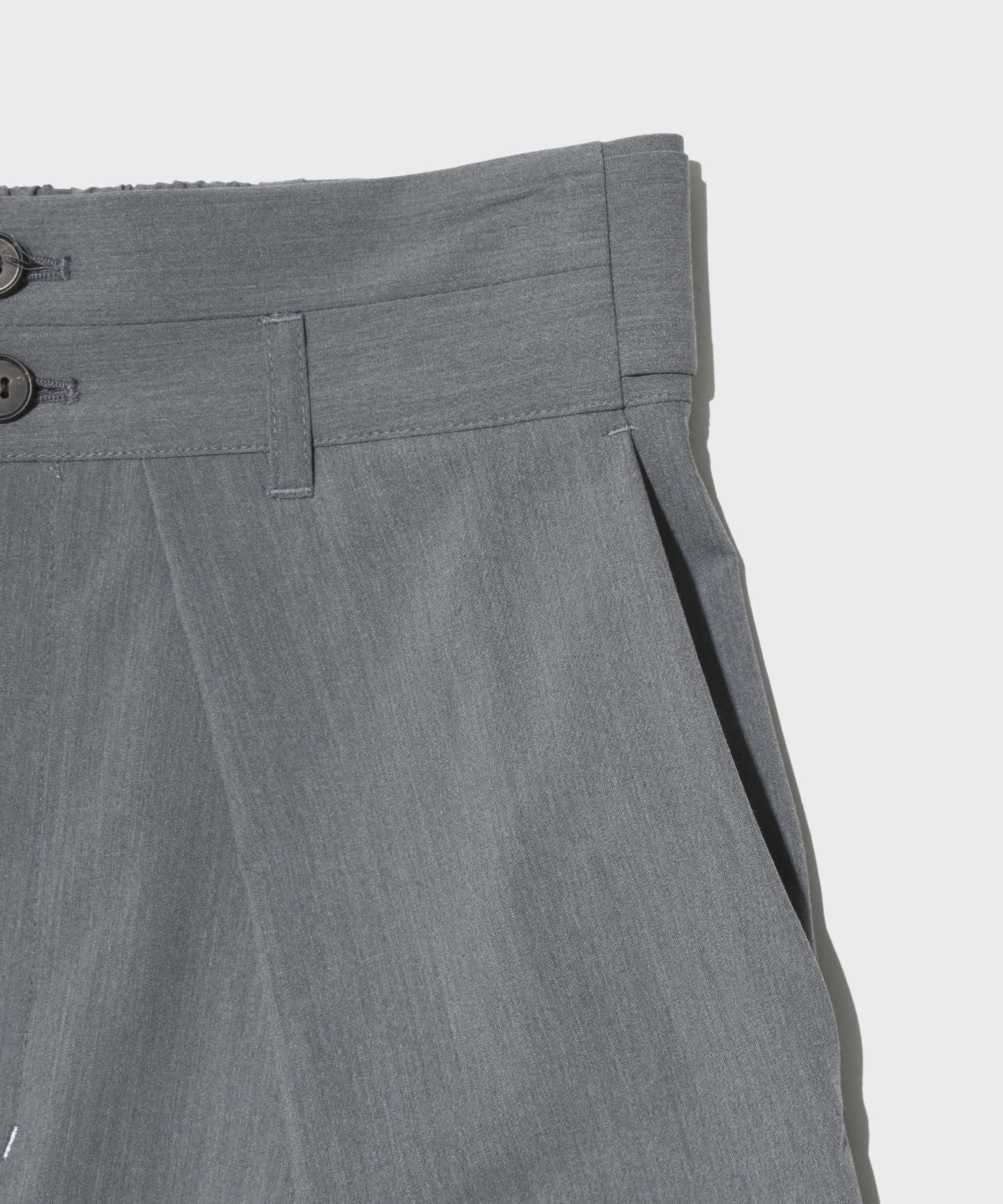Belt Arranged Tuck Wide Pants