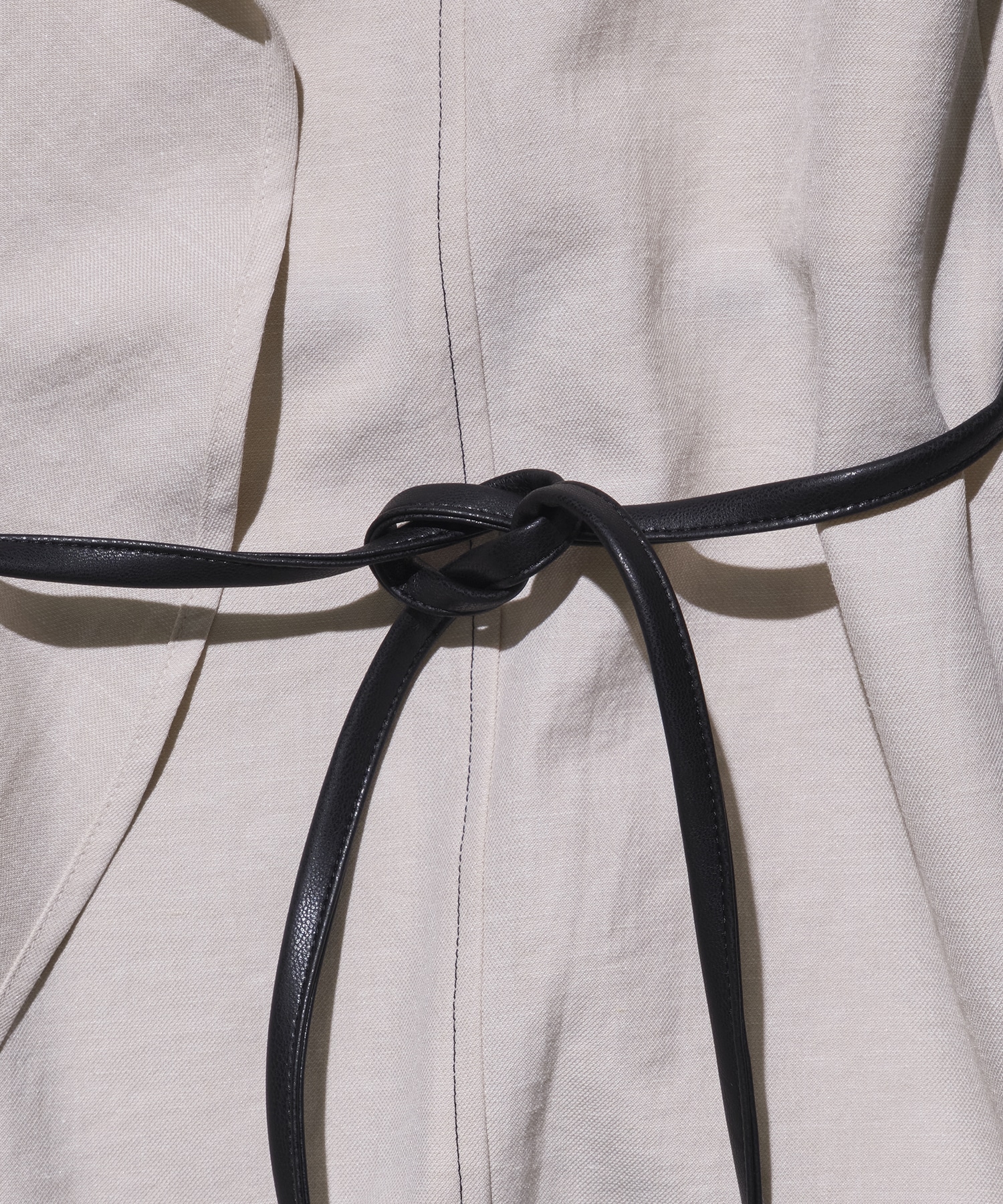 Leather Belted Camisole Dress