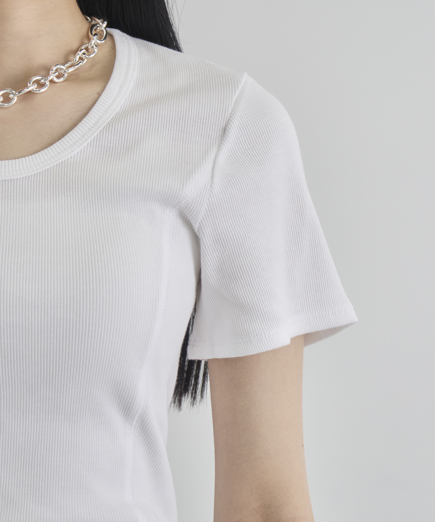 Rib U Neck T