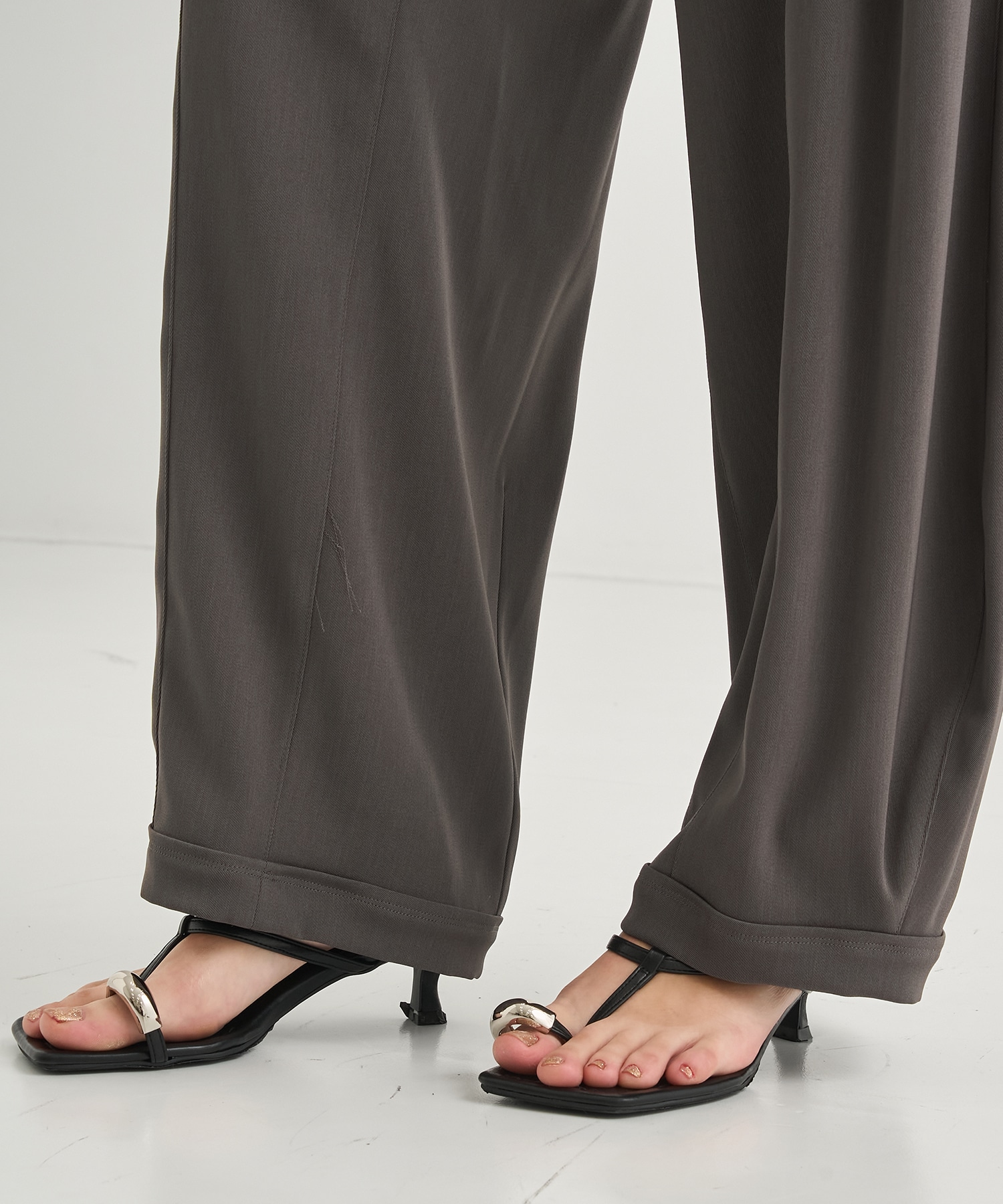 Twill Barrel Leg Pants