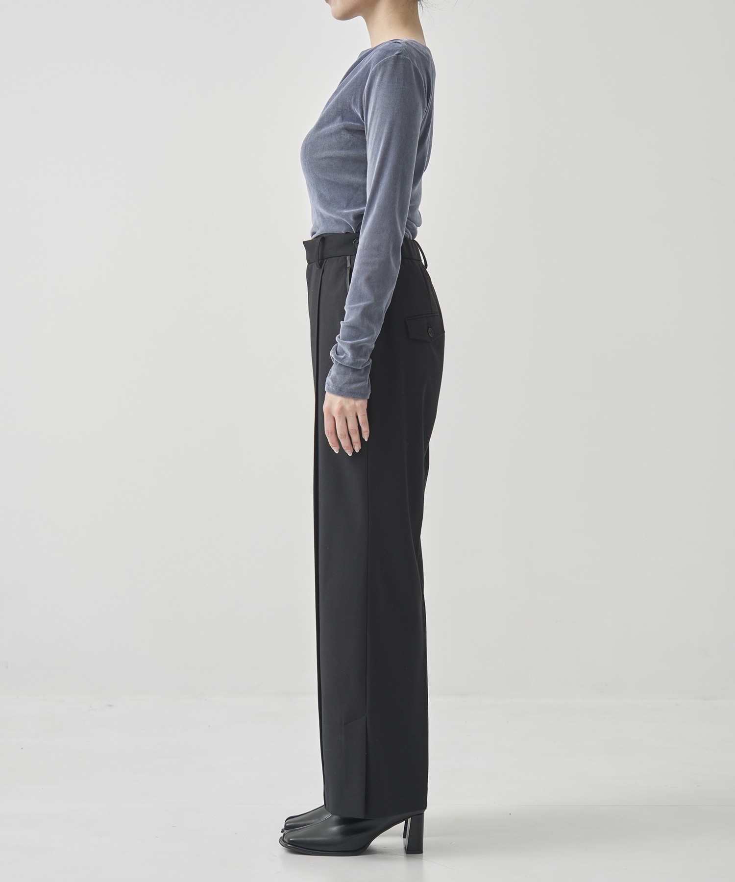 Wool Slit Pants