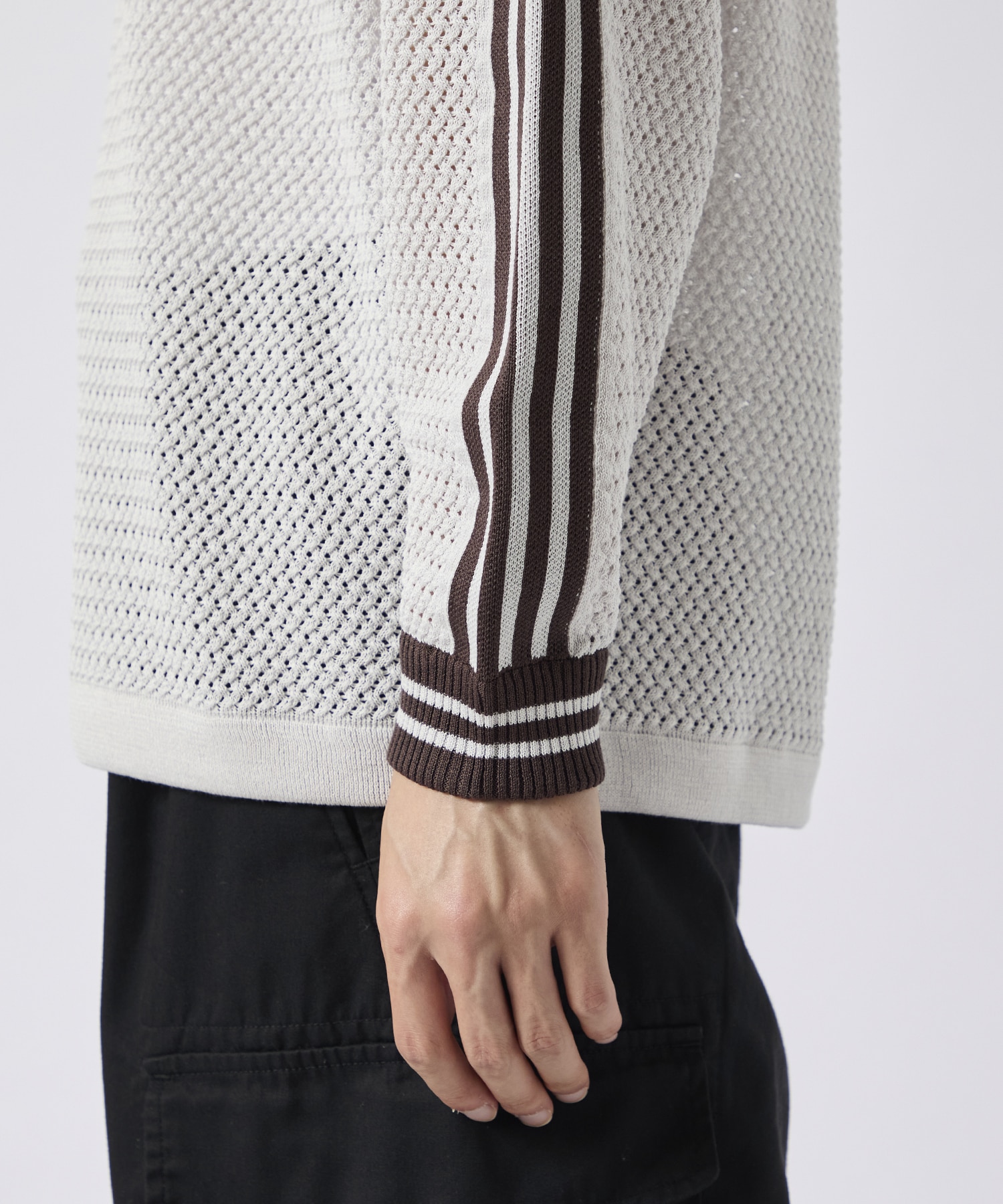 Mesh knit game shirt