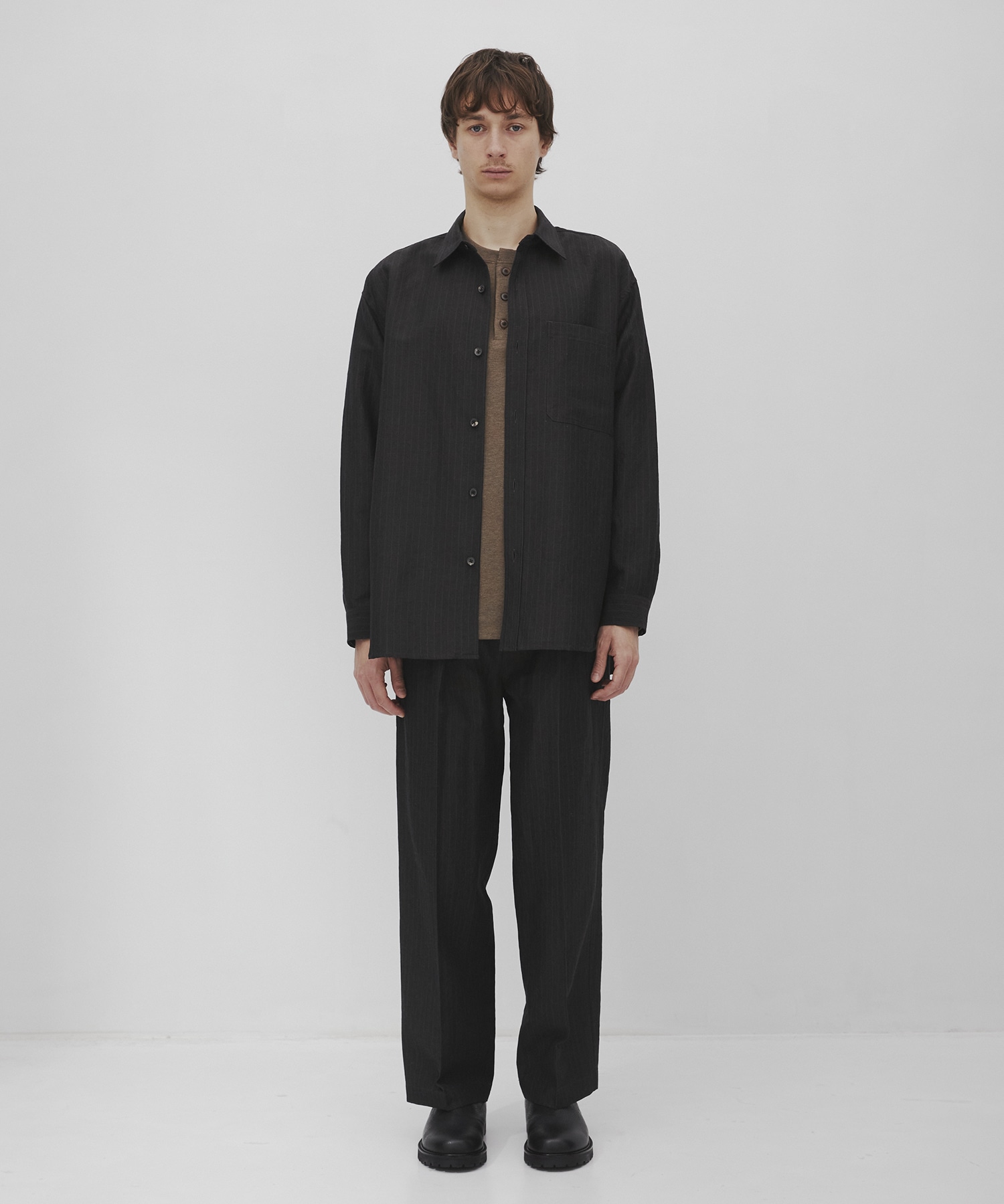 ウールリネンウェザーリラックスシャツ