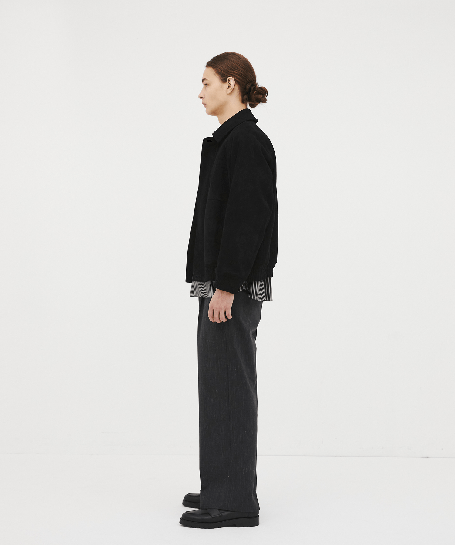 Kuramae leather zip-up jacket