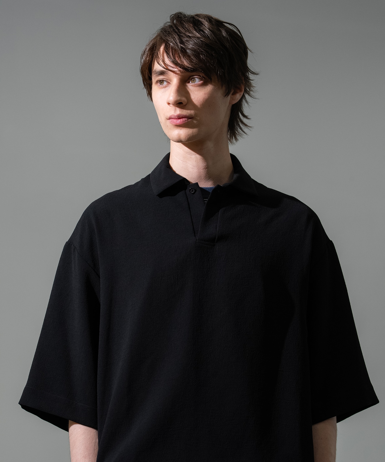 Multi-flex スキッパーポロシャツ