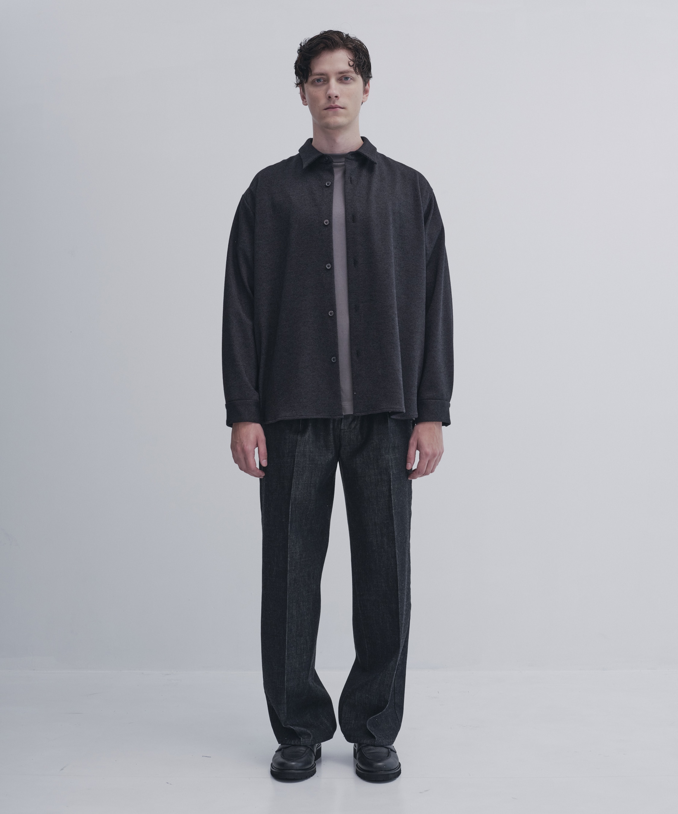 KANEMASA KNITウールネルシャツ