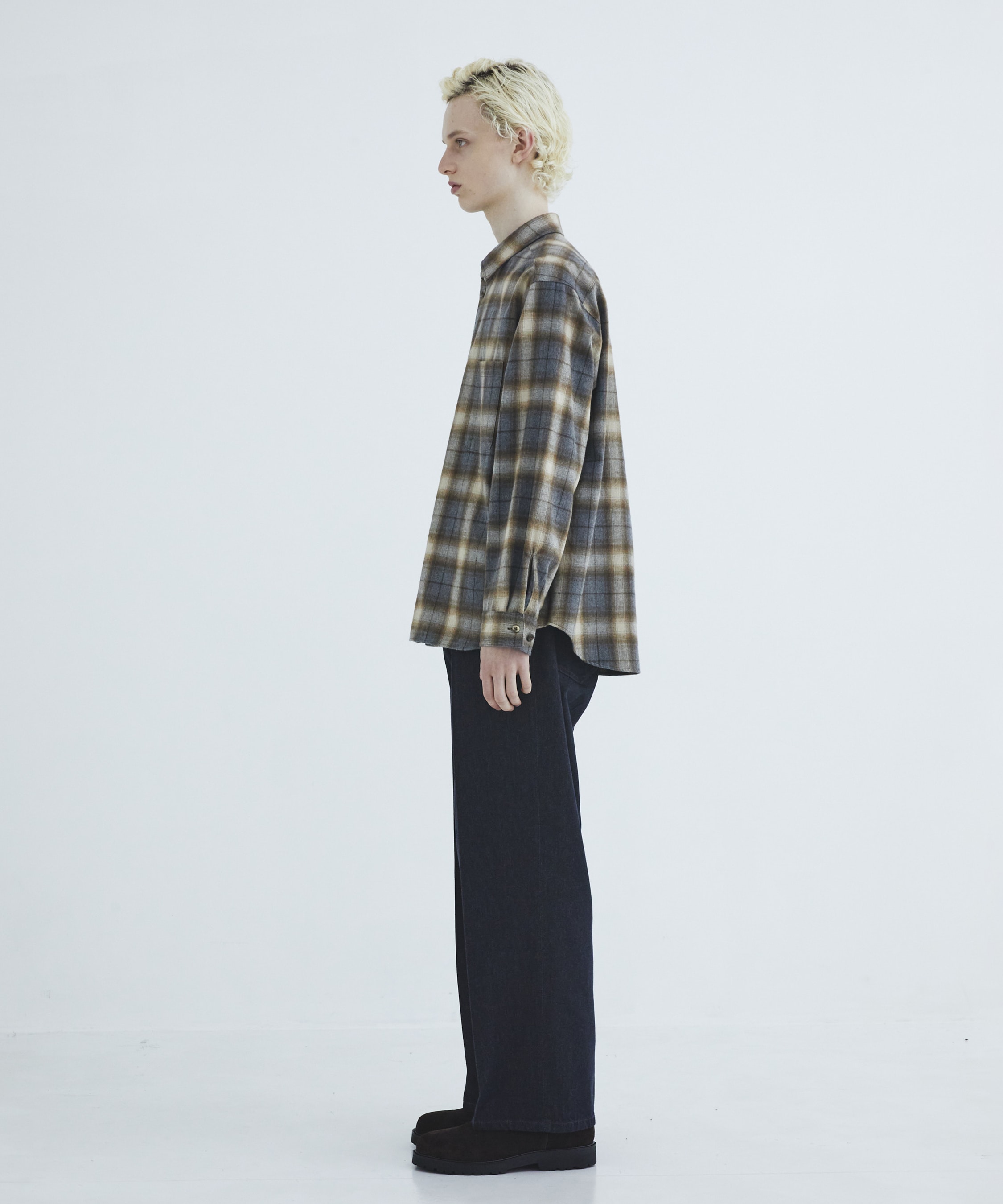 ソフトフランネルチェックシャツ