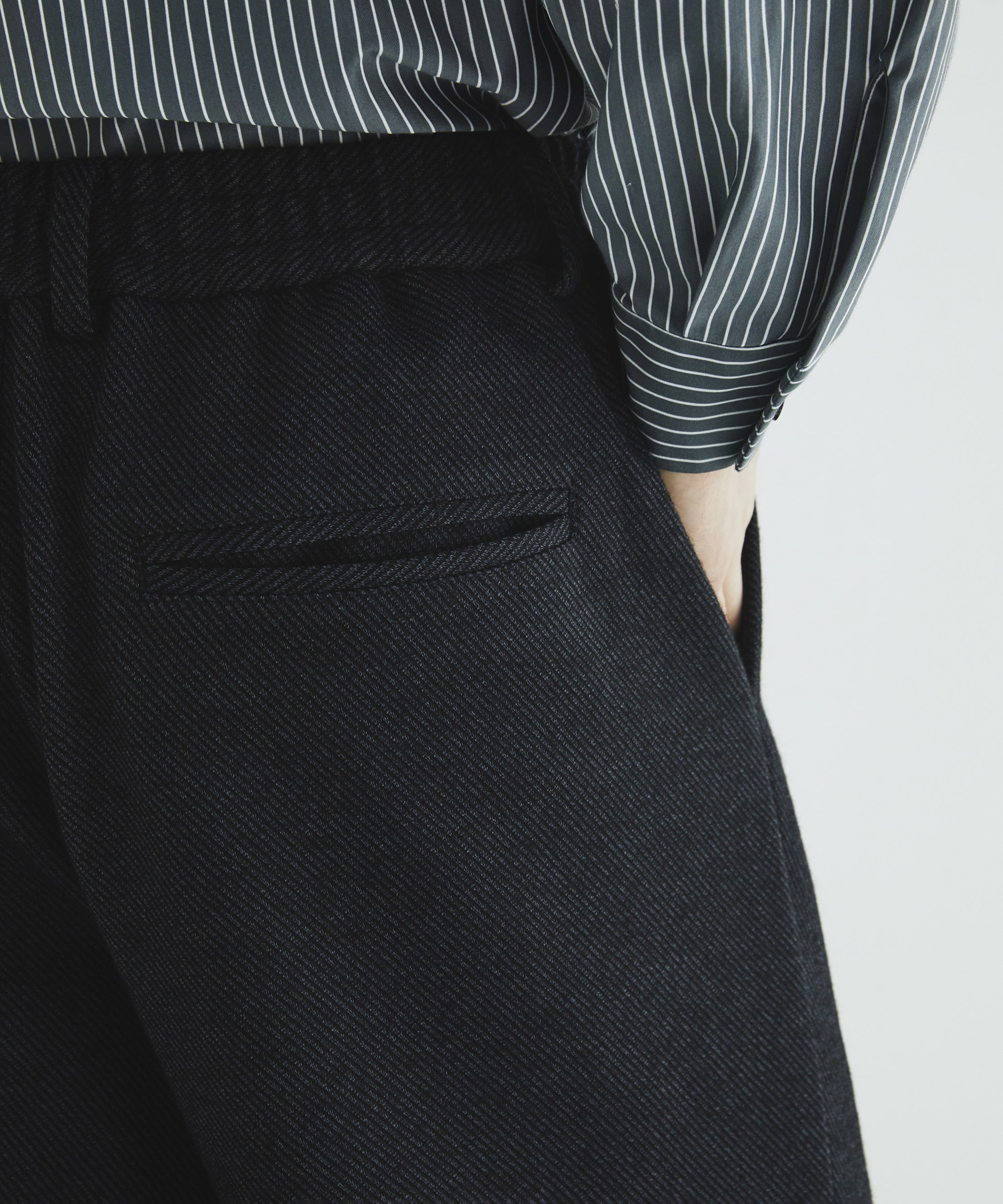 KANEMASA KNITウールネルスラックス