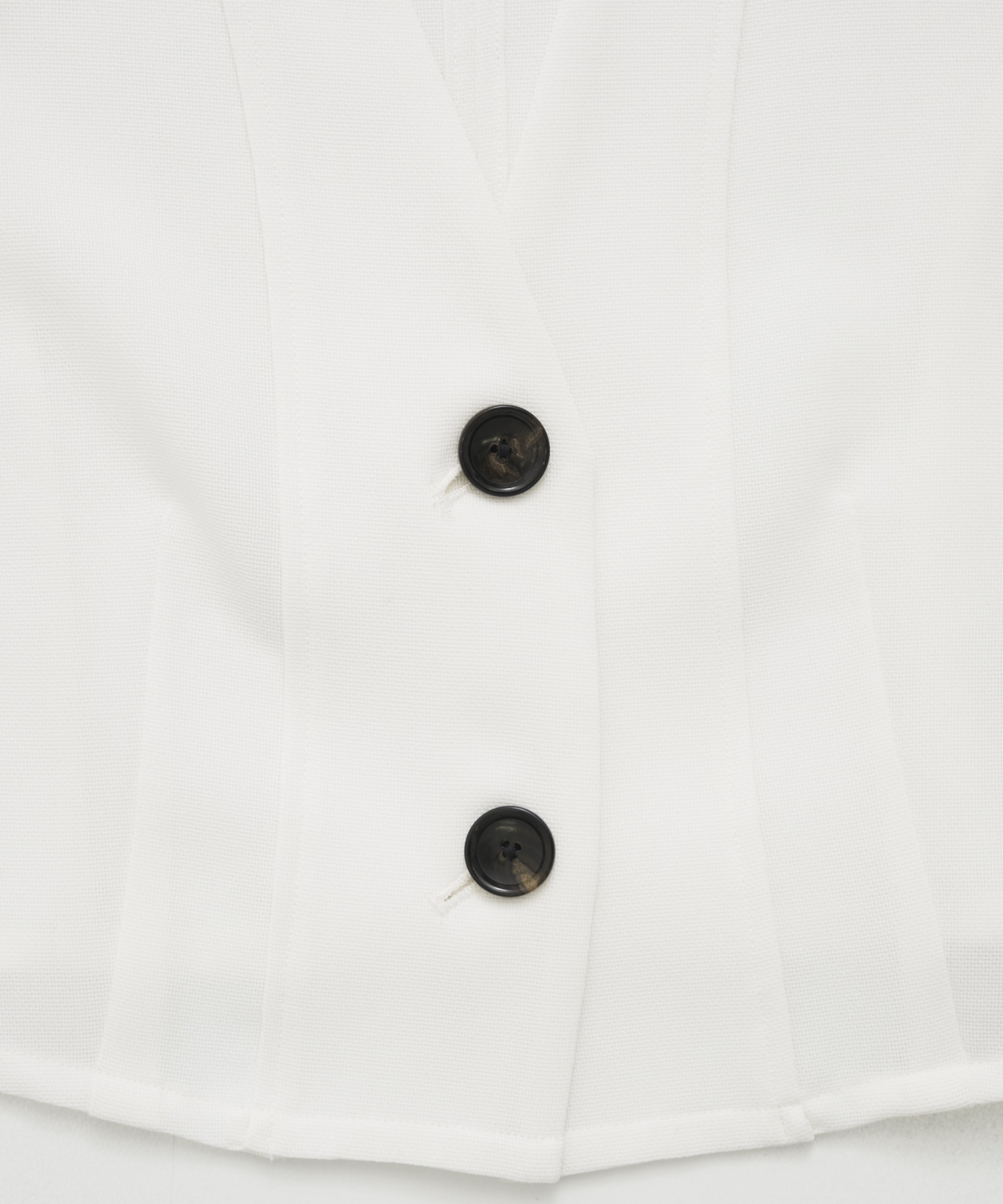 bubble Sleeve Collarless Jacket