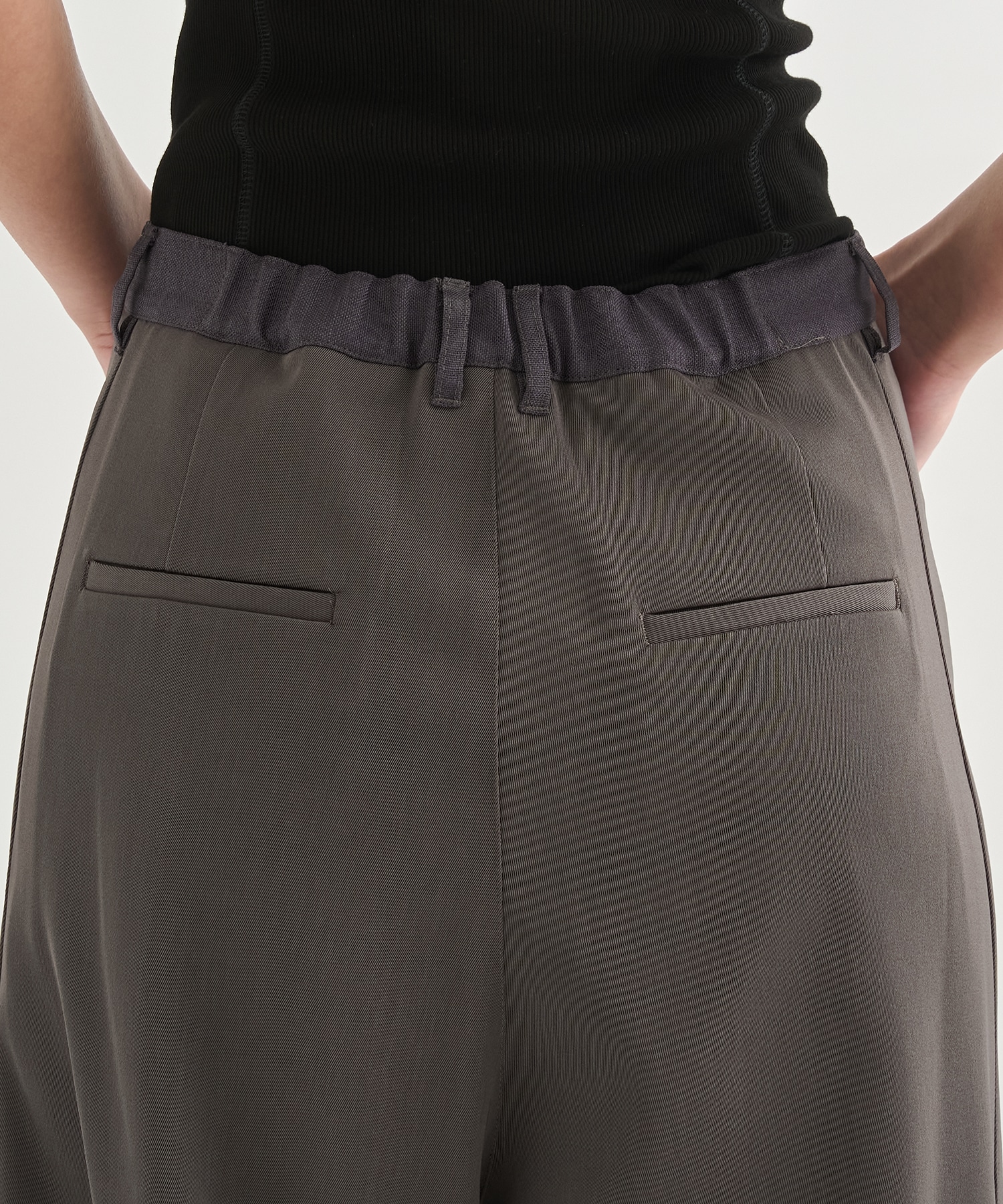 Twill Barrel Leg Pants