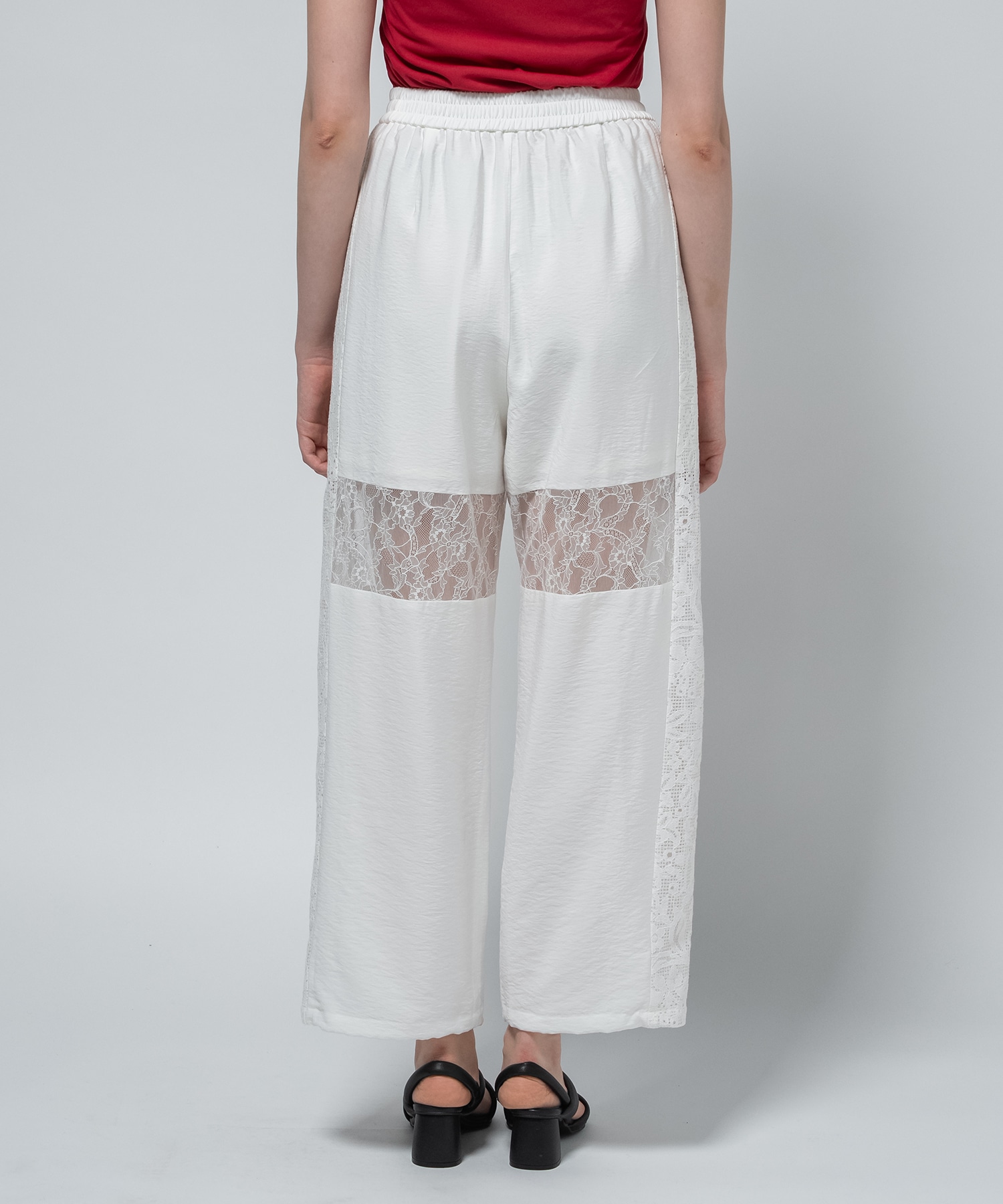 Lace Combination Relax Pants