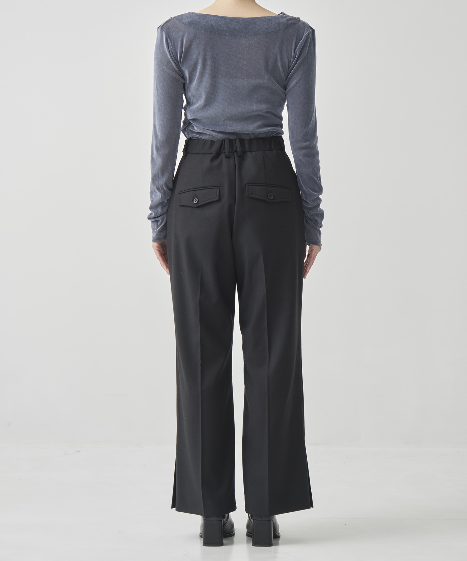 Wool Slit Pants