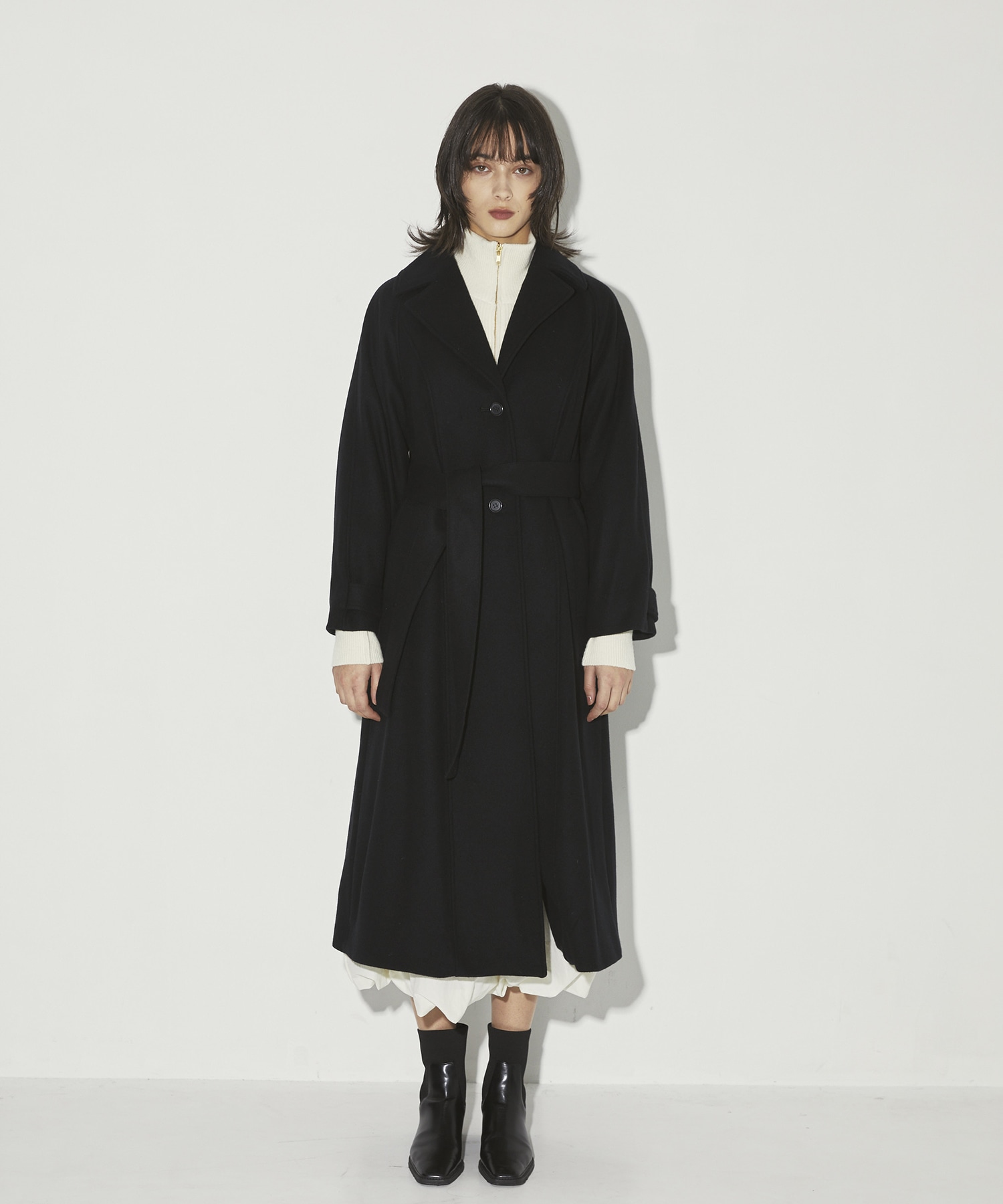 DoubleCollar Raglan Coat