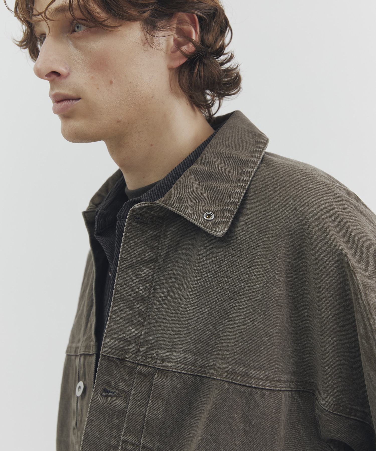 フェードデニムブルゾン