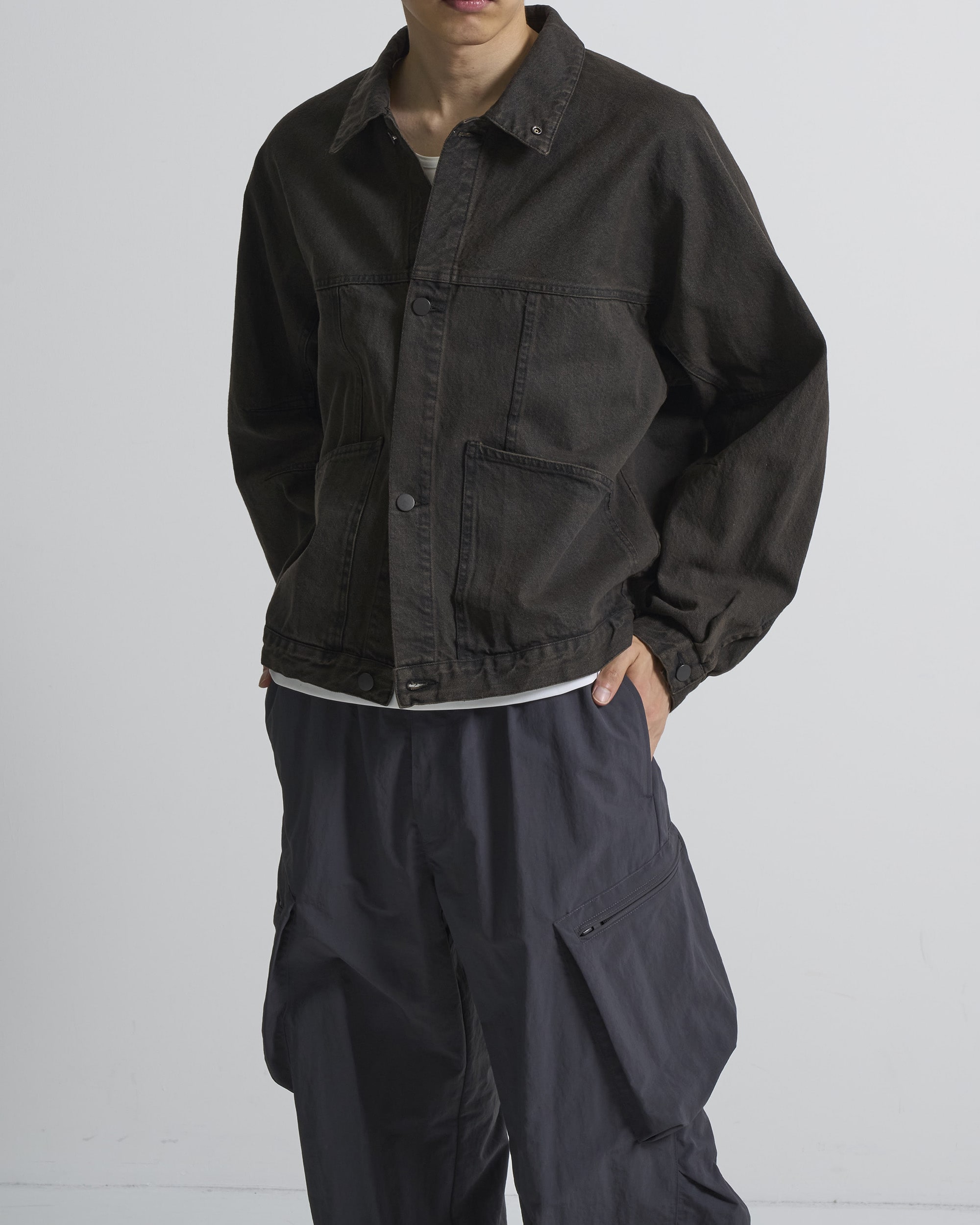 フェードデニムブルゾン