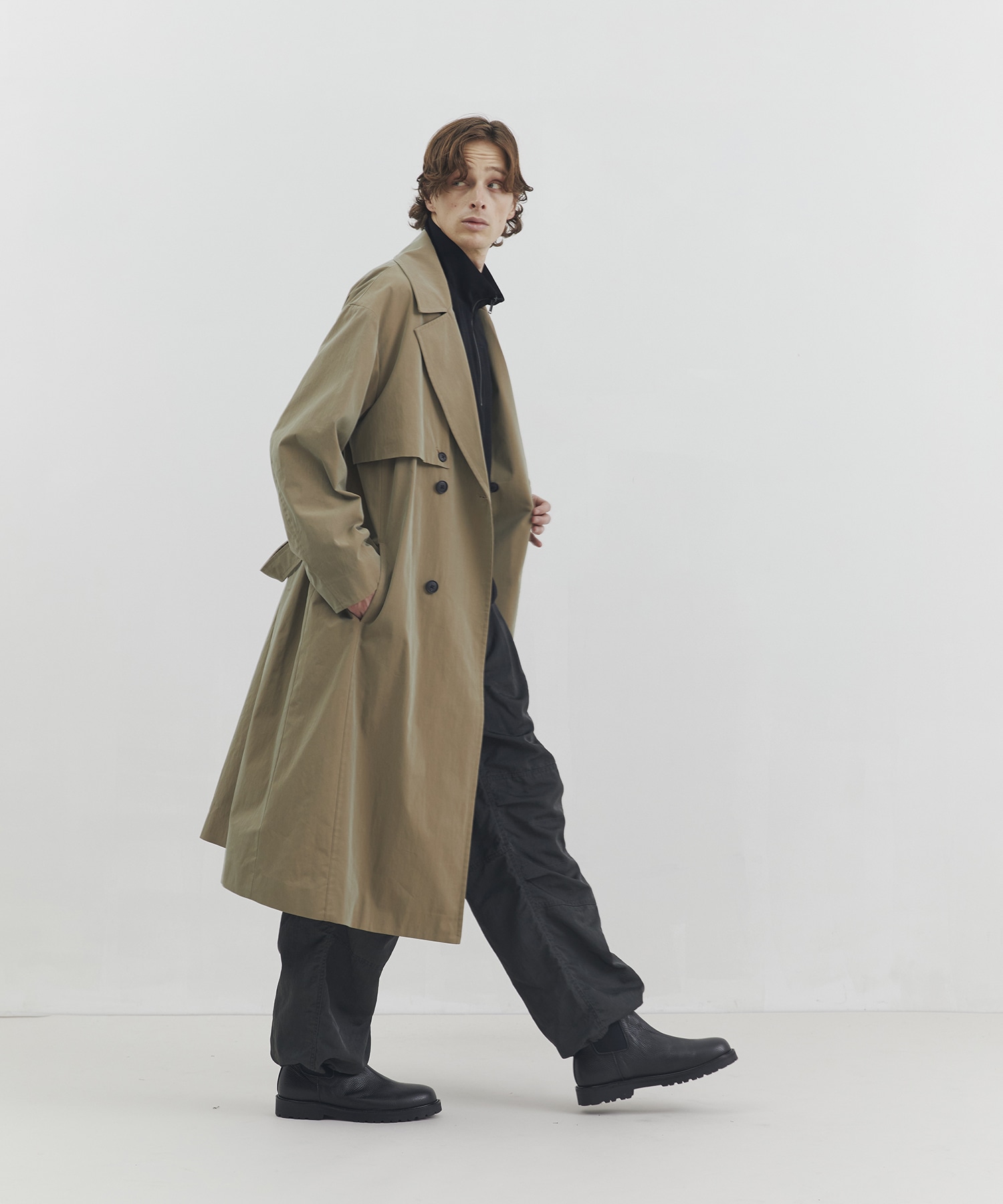 ヴィンテージギャバ ベルテッドコート