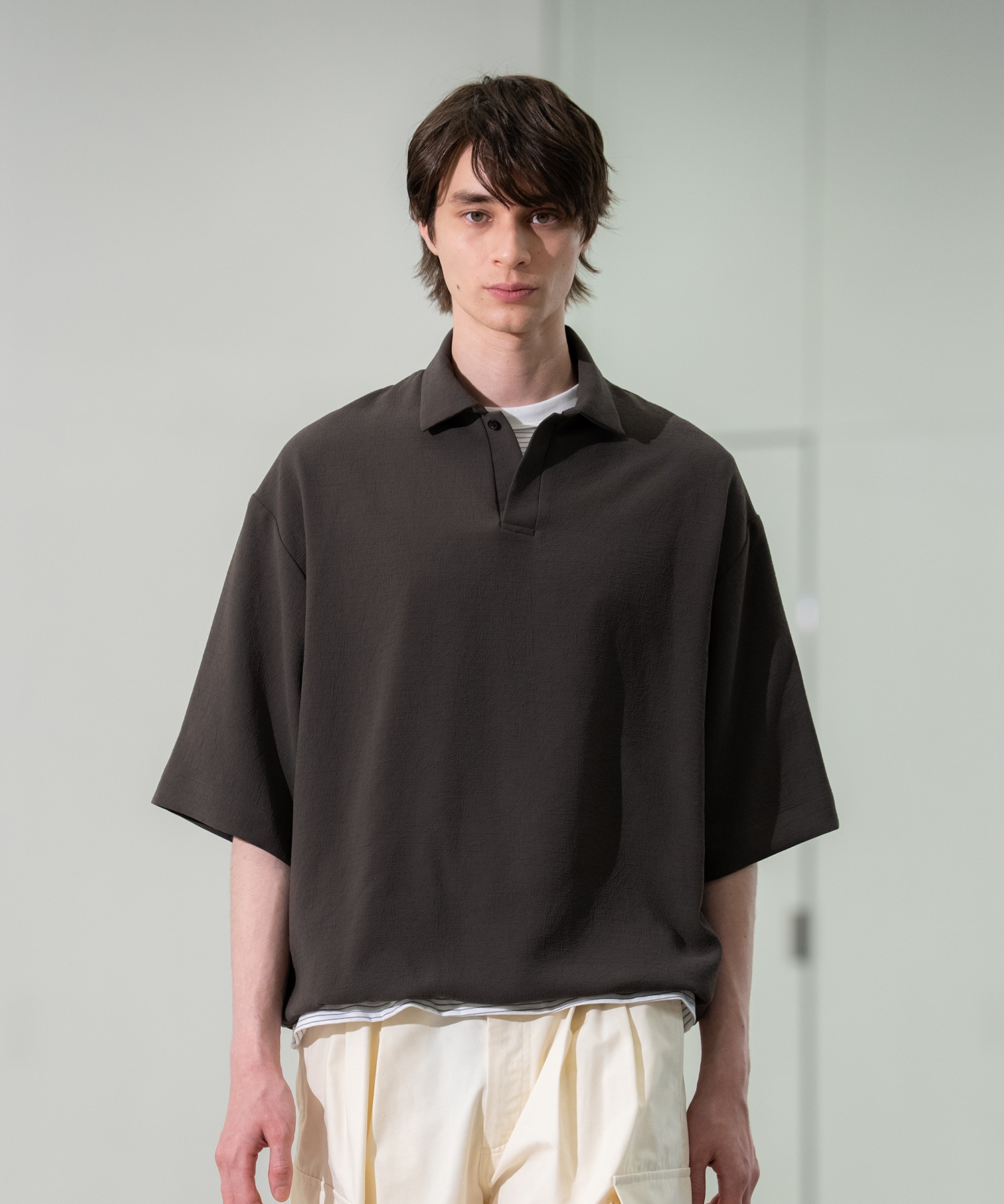 Multi-flex スキッパーポロシャツ
