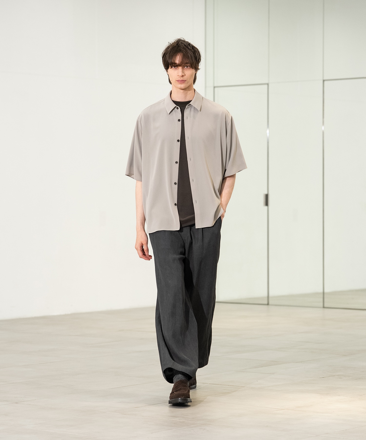 Air pleats リラックスS/Sシャツ