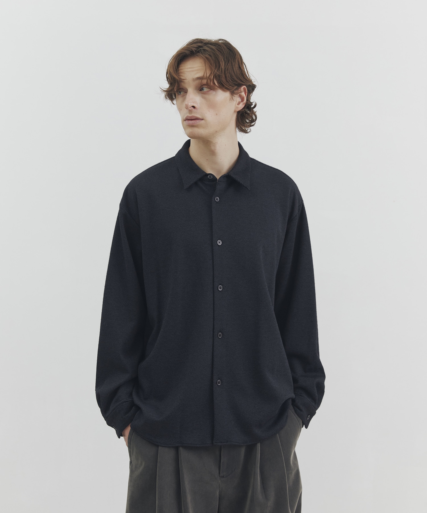 KANEMASA KNITウールネルシャツ