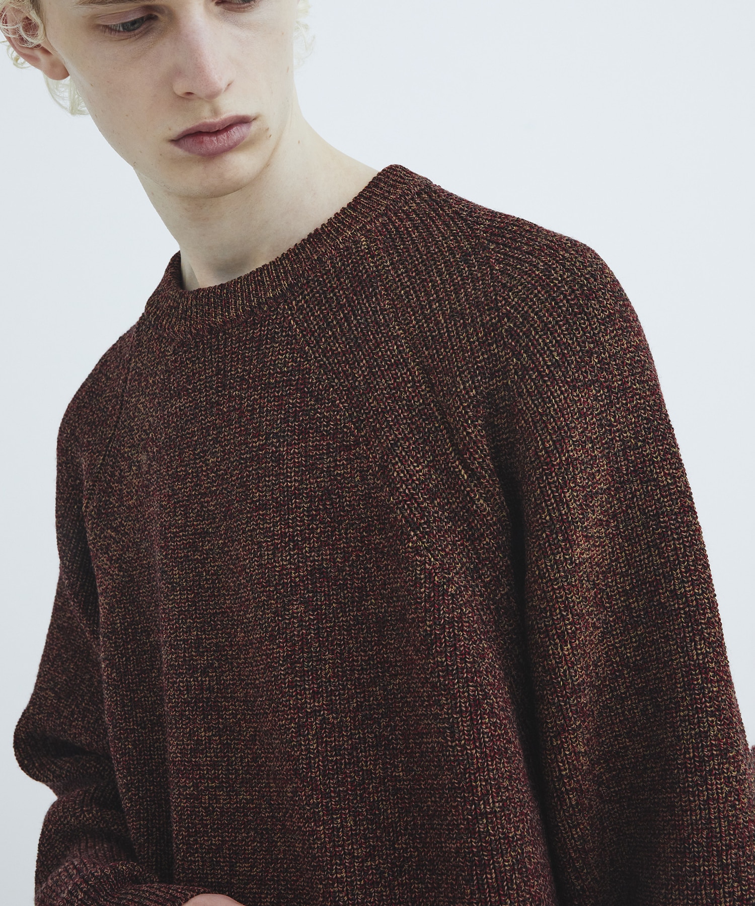 Mixing knit ロングスリーブ