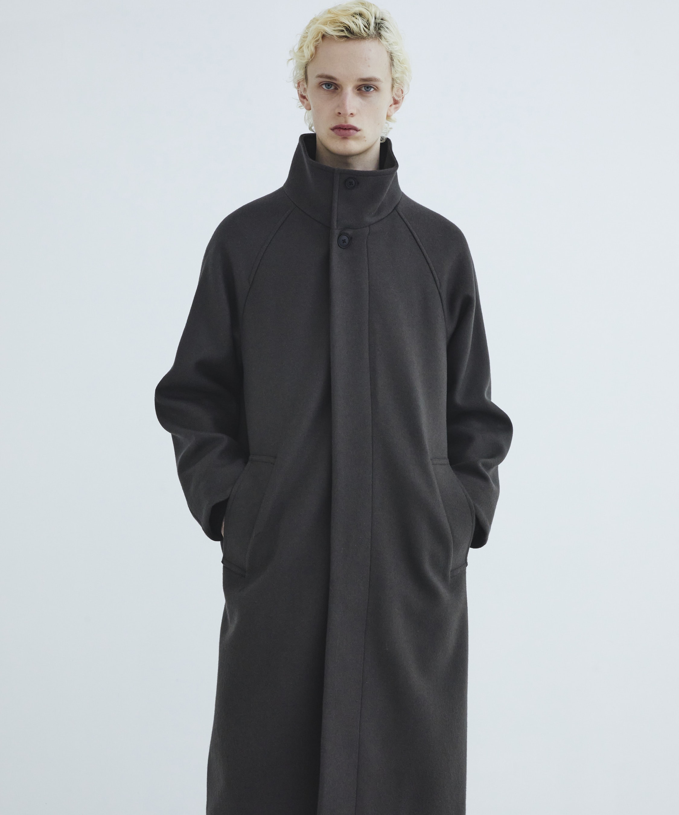 Premium meltonスタンドコート