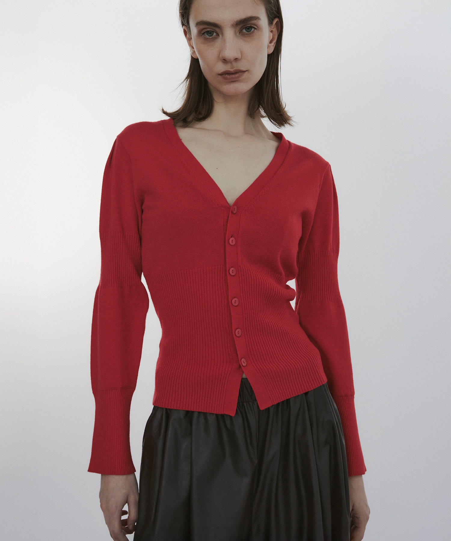 Wave Sleeve Cardigan