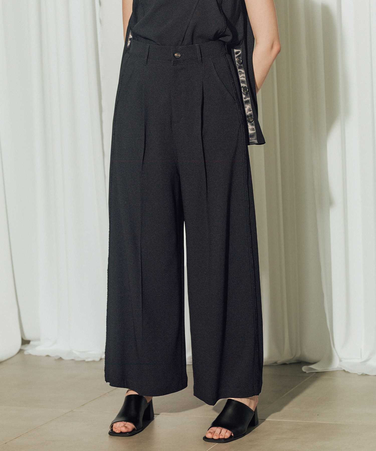 Back Satin Georgette Pants