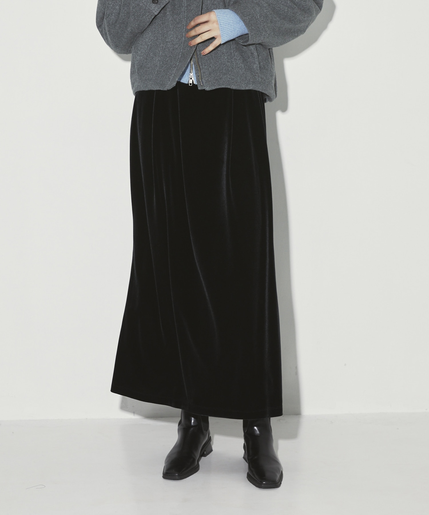 Velor Tuck Skirt