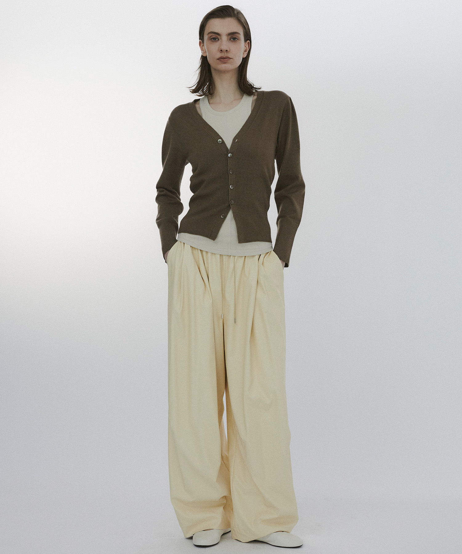 Faux Leather Barrel Trousers