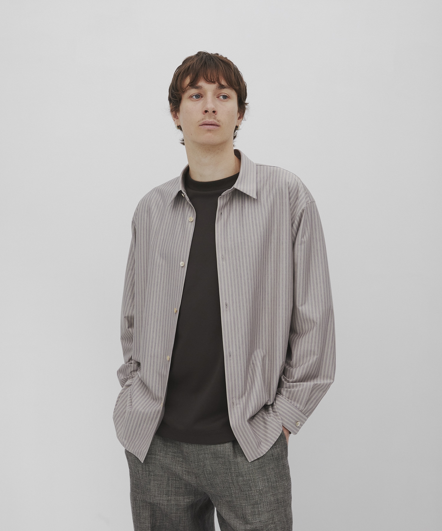 KANEMASA KNIT マルチストライプシャツ