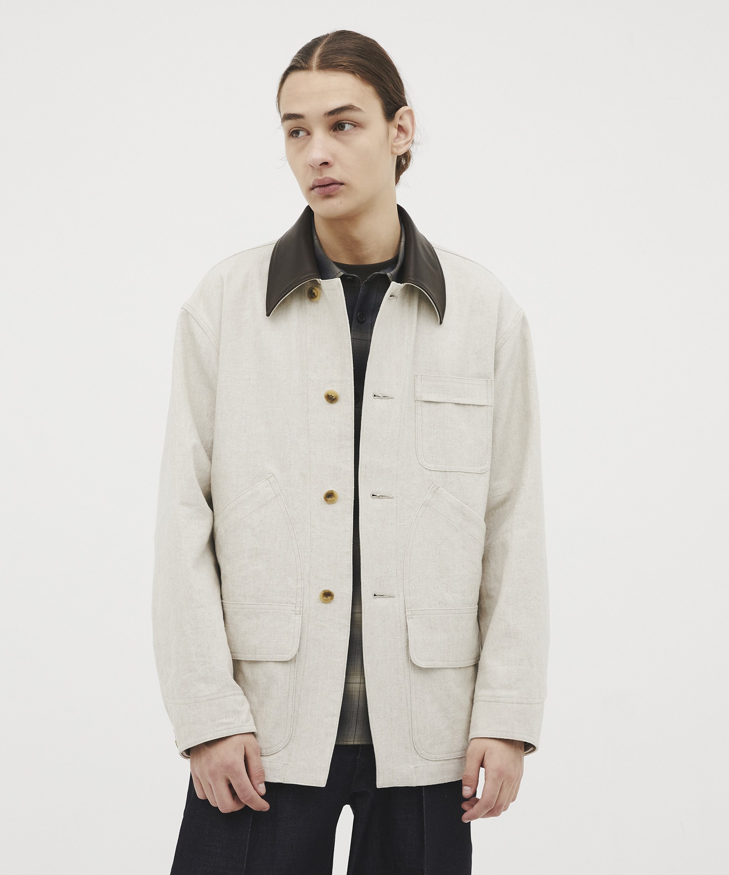 コットンリネンハンティングジャケット