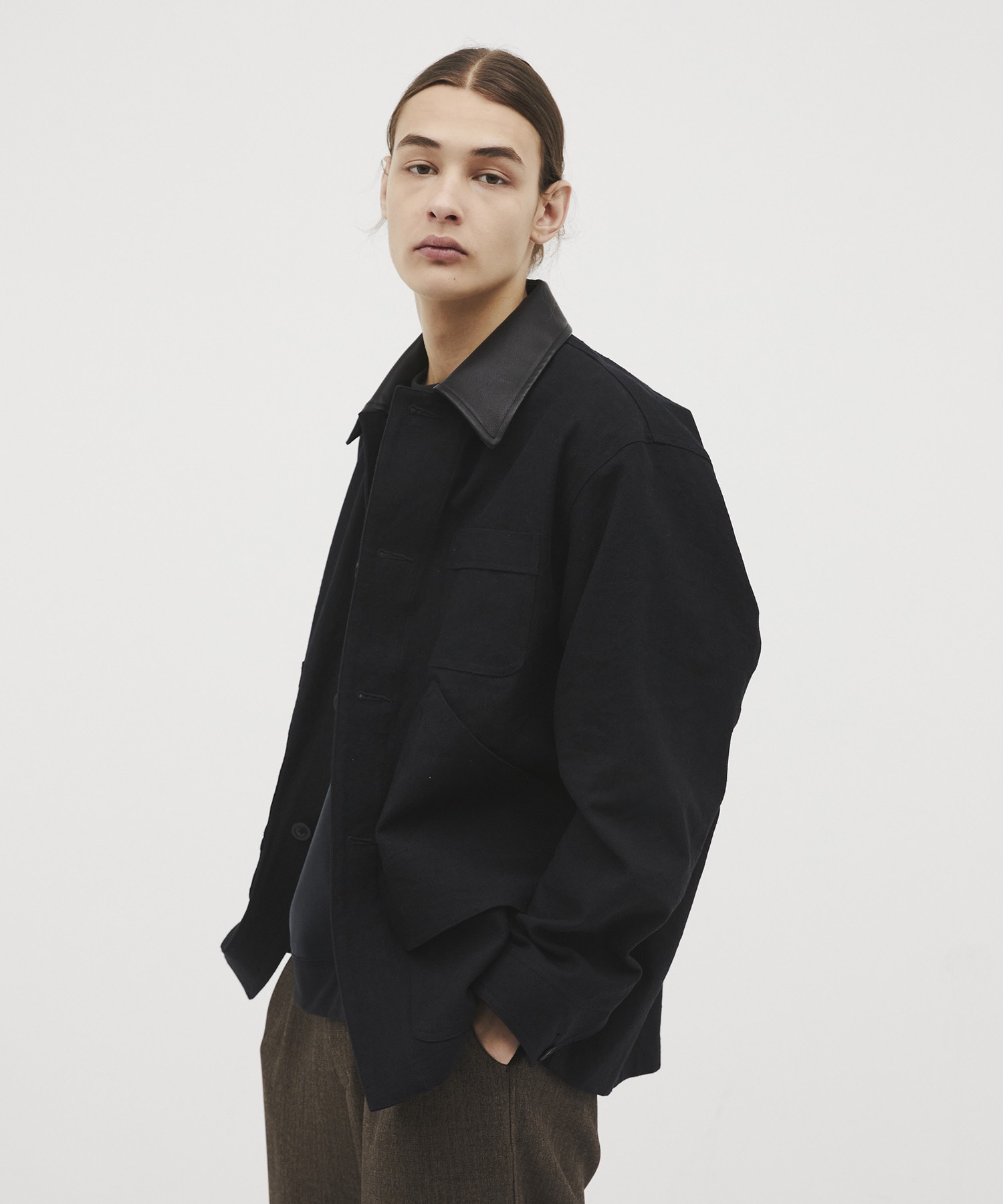 コットンリネンハンティングジャケット