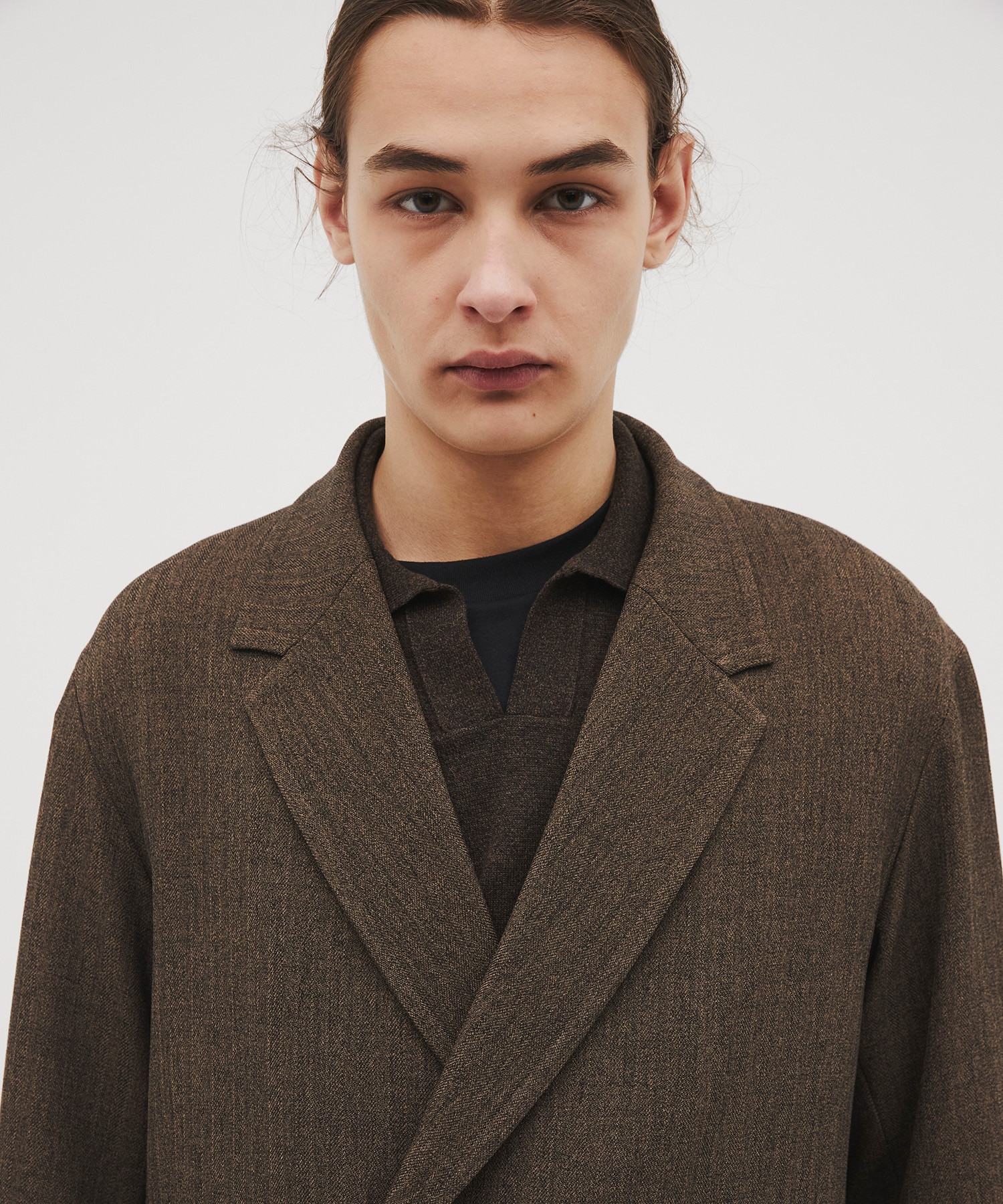 Mix herringbone ダブルジャケット