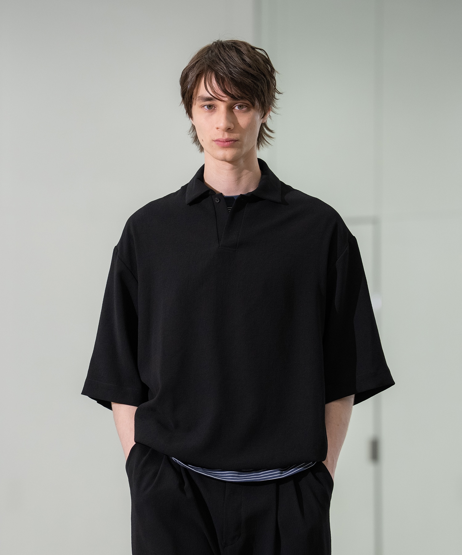 Multi-flex スキッパーポロシャツ