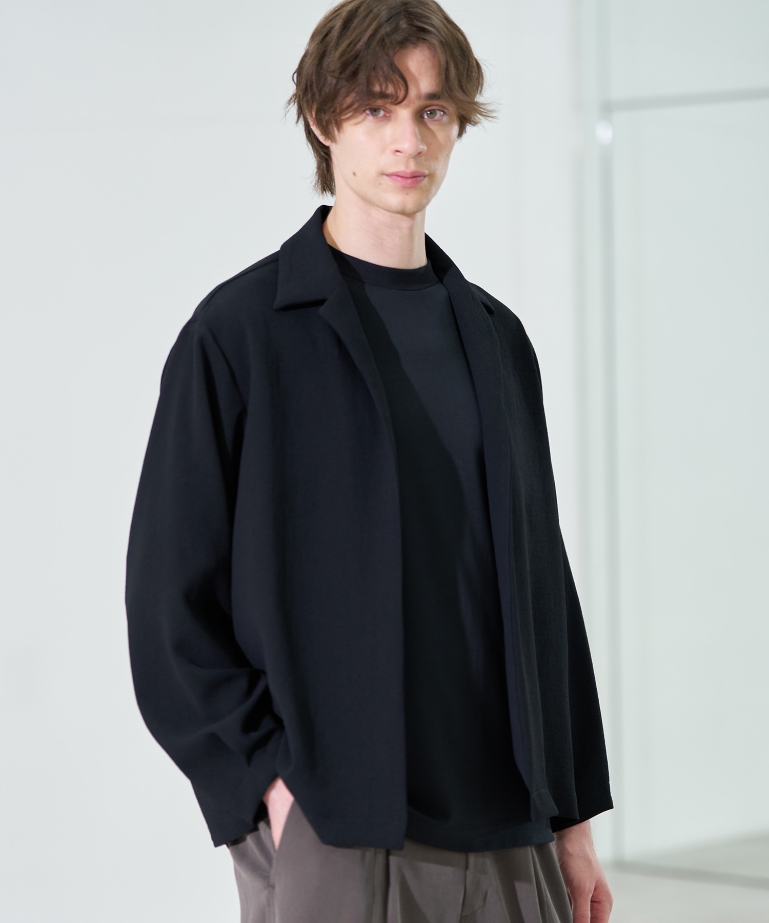 Multi-flex シャツカーディガン