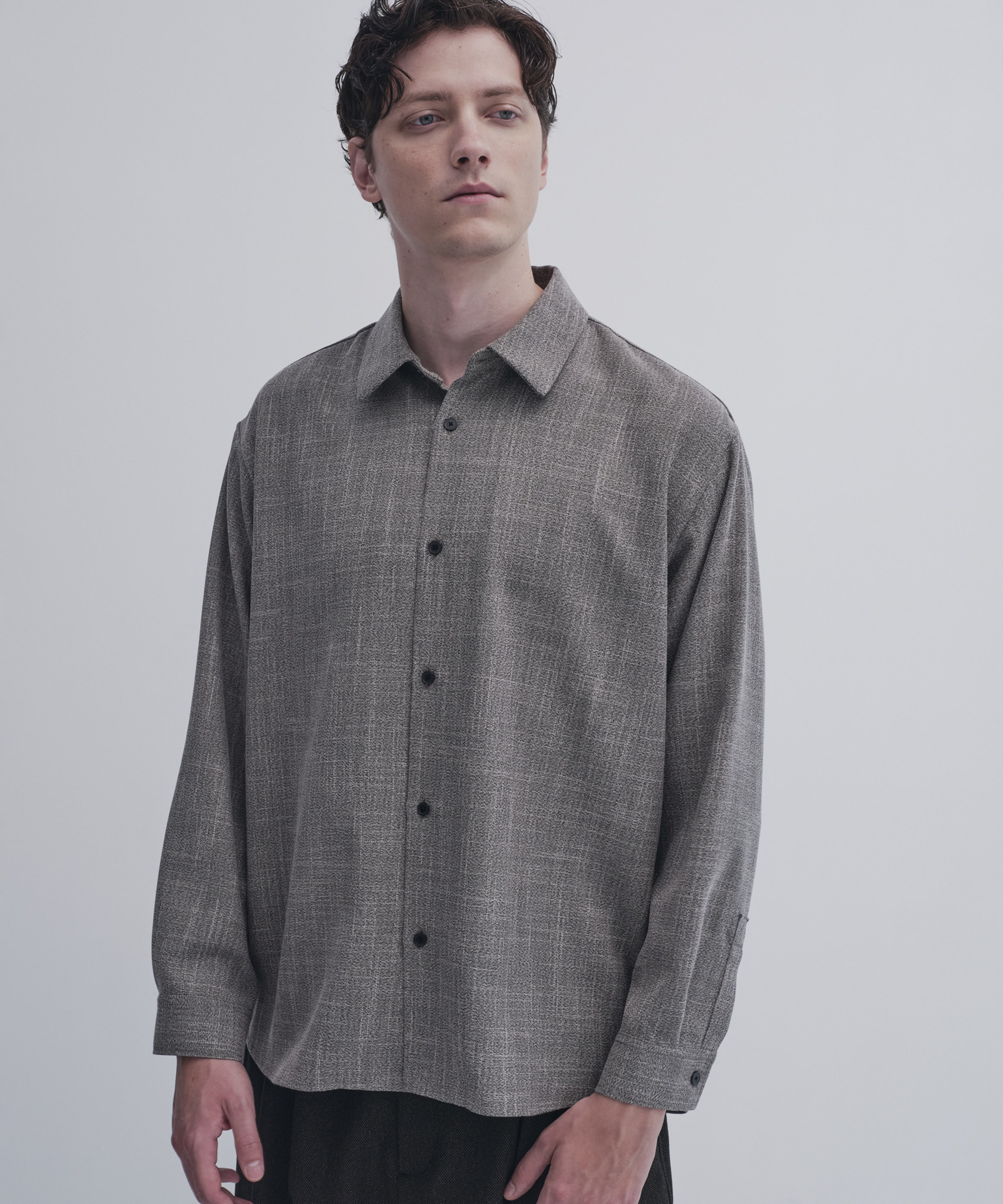 Easy tweed シャツ