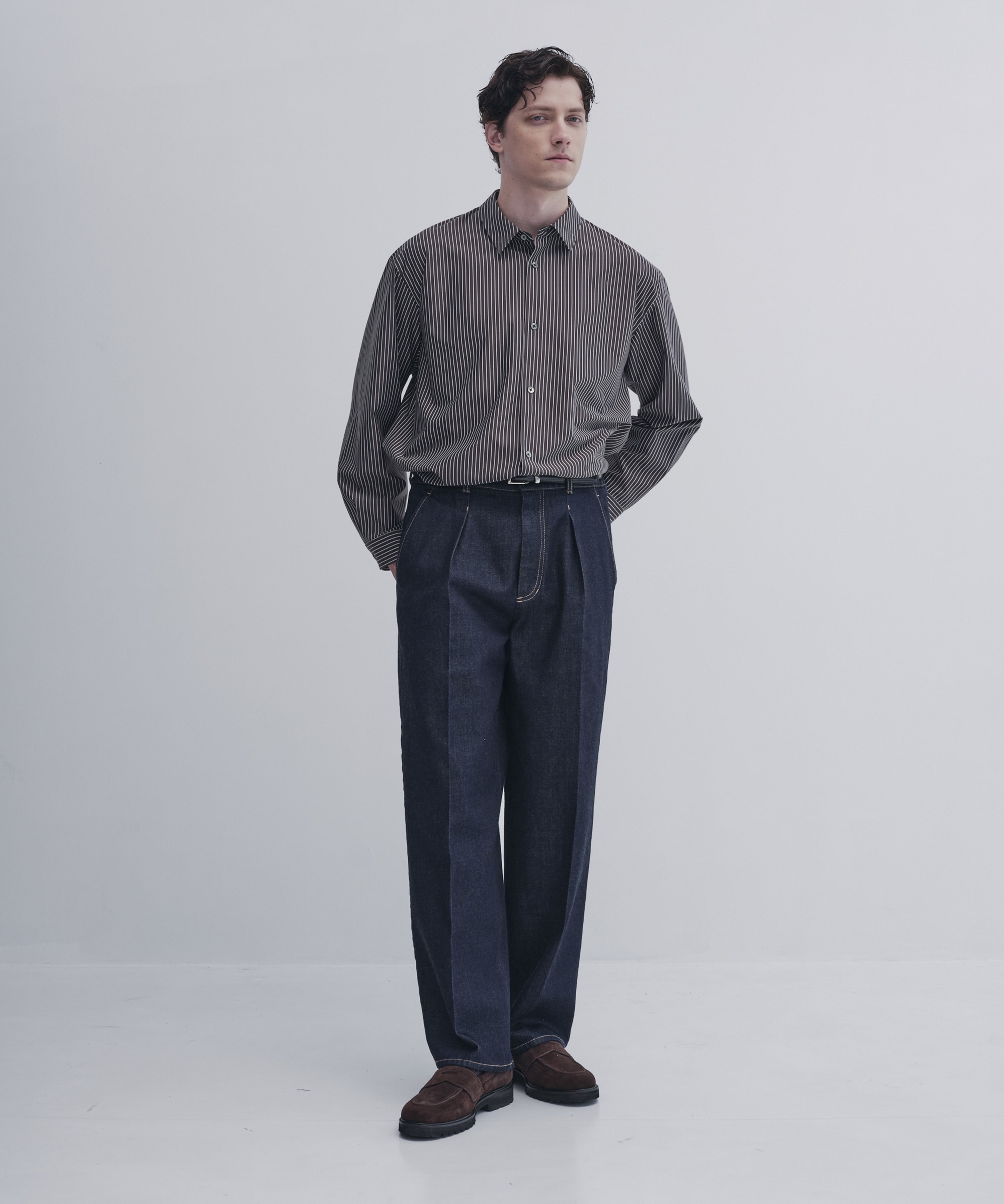 (古着)00s ワイドチノスラックス パンツ cityboy ストレート 古着)00s ワイドチノスラックス パンツ cityboy ストレート