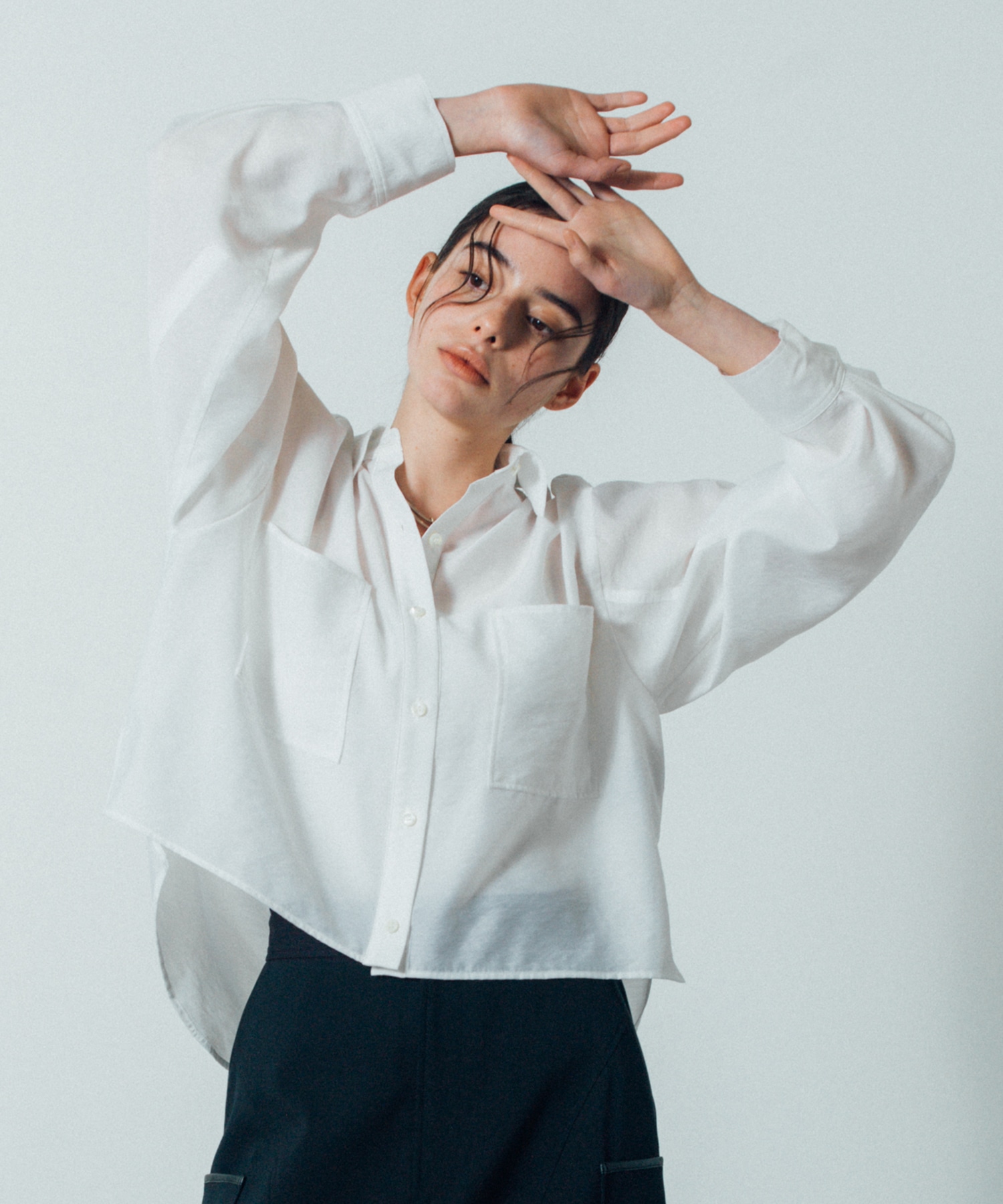 ETRE TOKYO - ETRE TOKYO ウエストシャーリングシャツ ホワイト