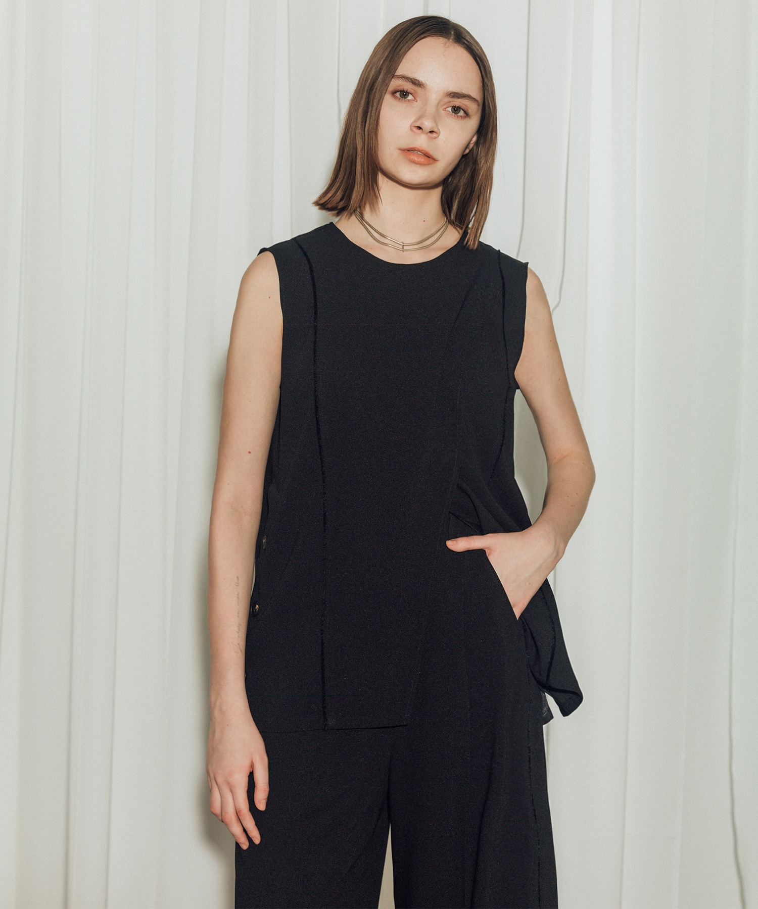 Back Satin Georgette Tops