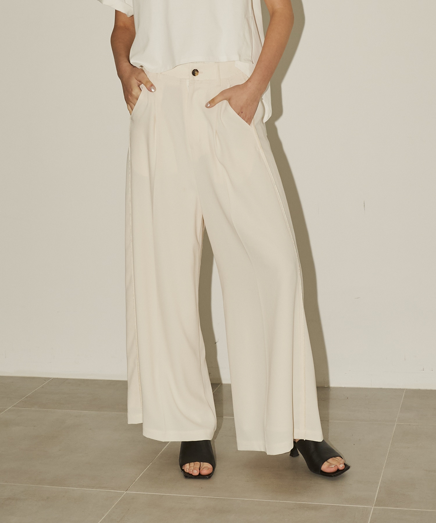 Back Satin Georgette Pants