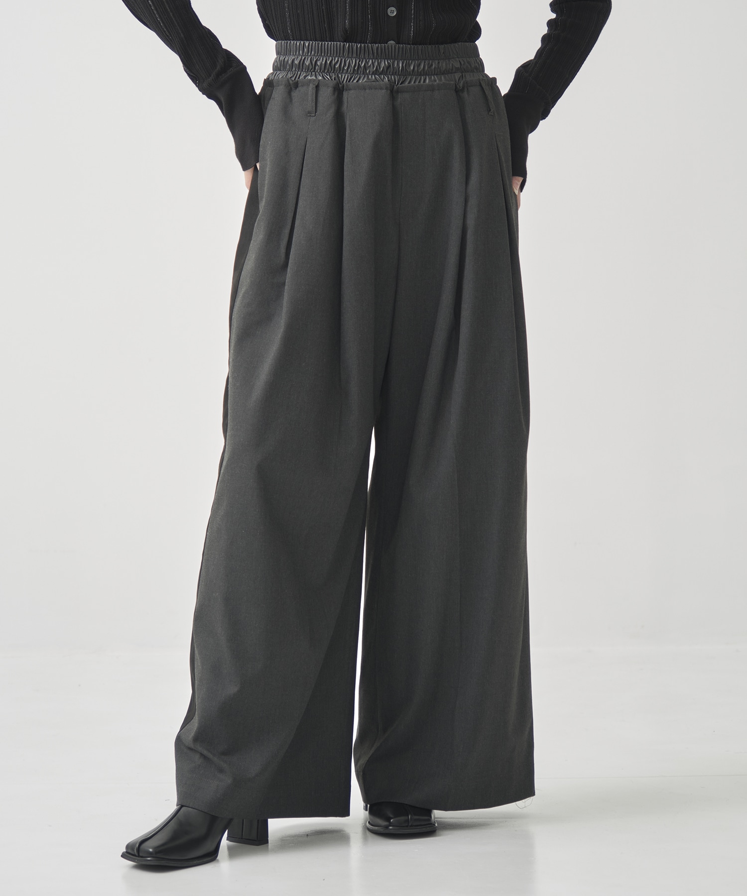 LeatherWaist  Relax Pants